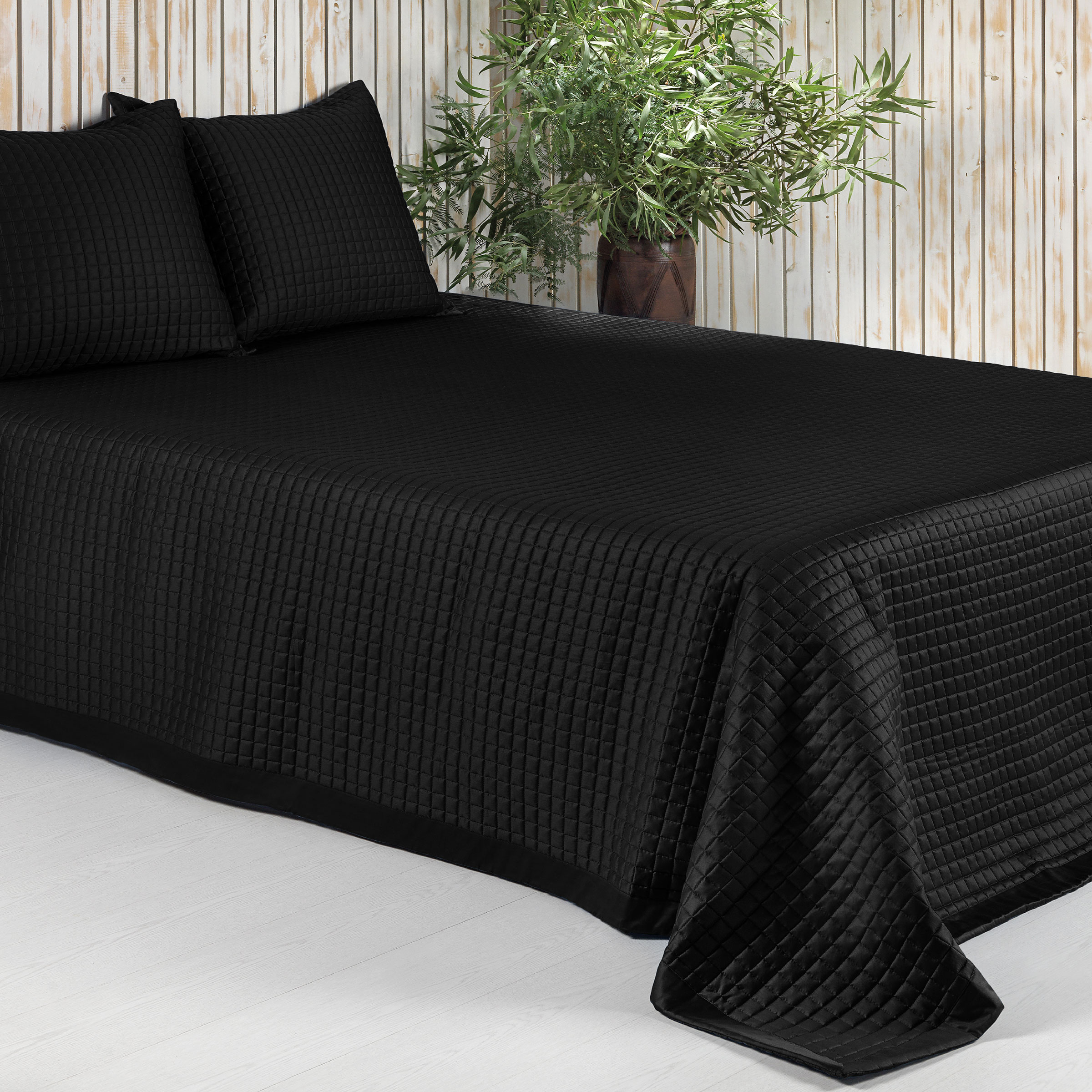 Dommelin Sprei Chicago Satijn 300TC Zwart