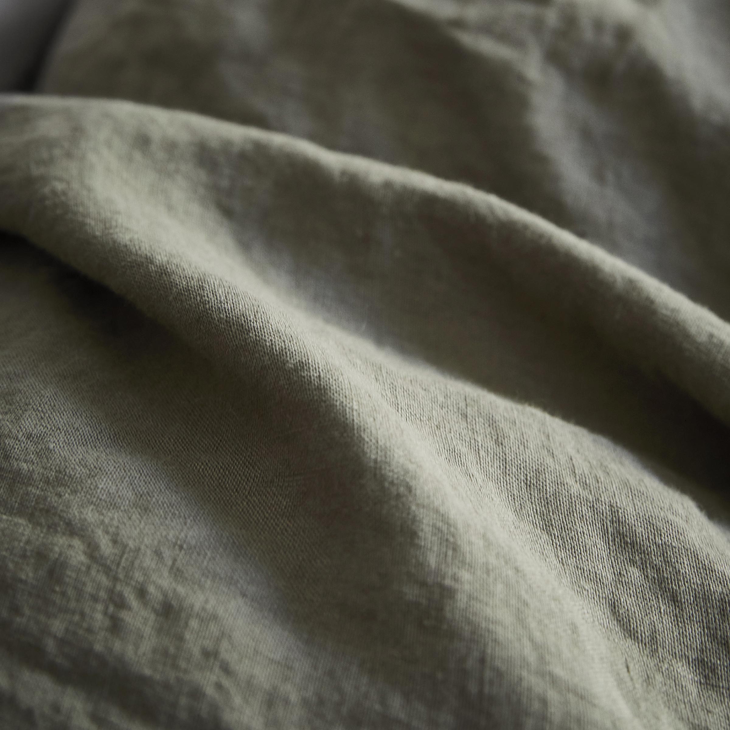 Alexandre Turpault Laken Nouvelle Vague Stonewashed Linnen Kaki 270 x 300 cm