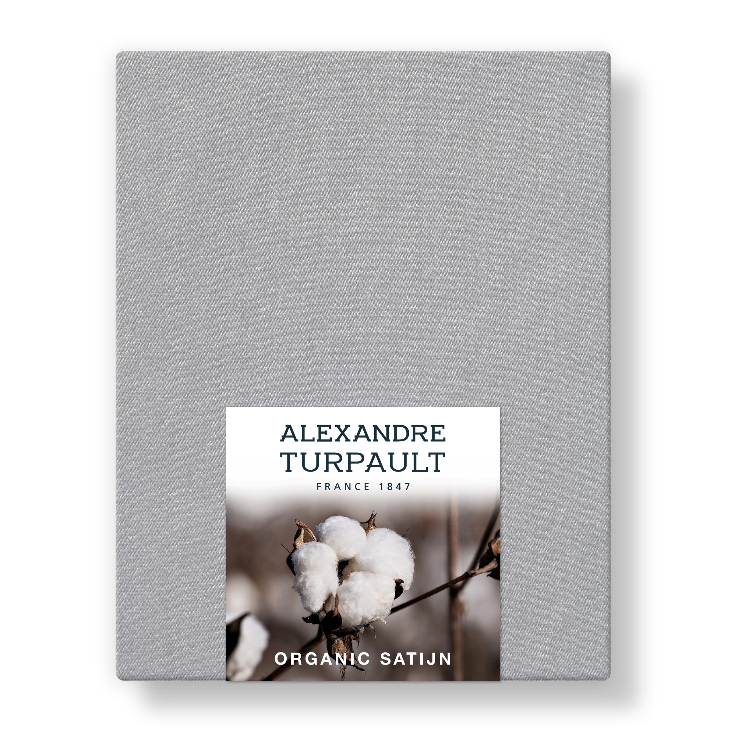 Alexandre Turpault Hoeslaken Hoge Hoek Teophile Organic Satijn 300TC Argent