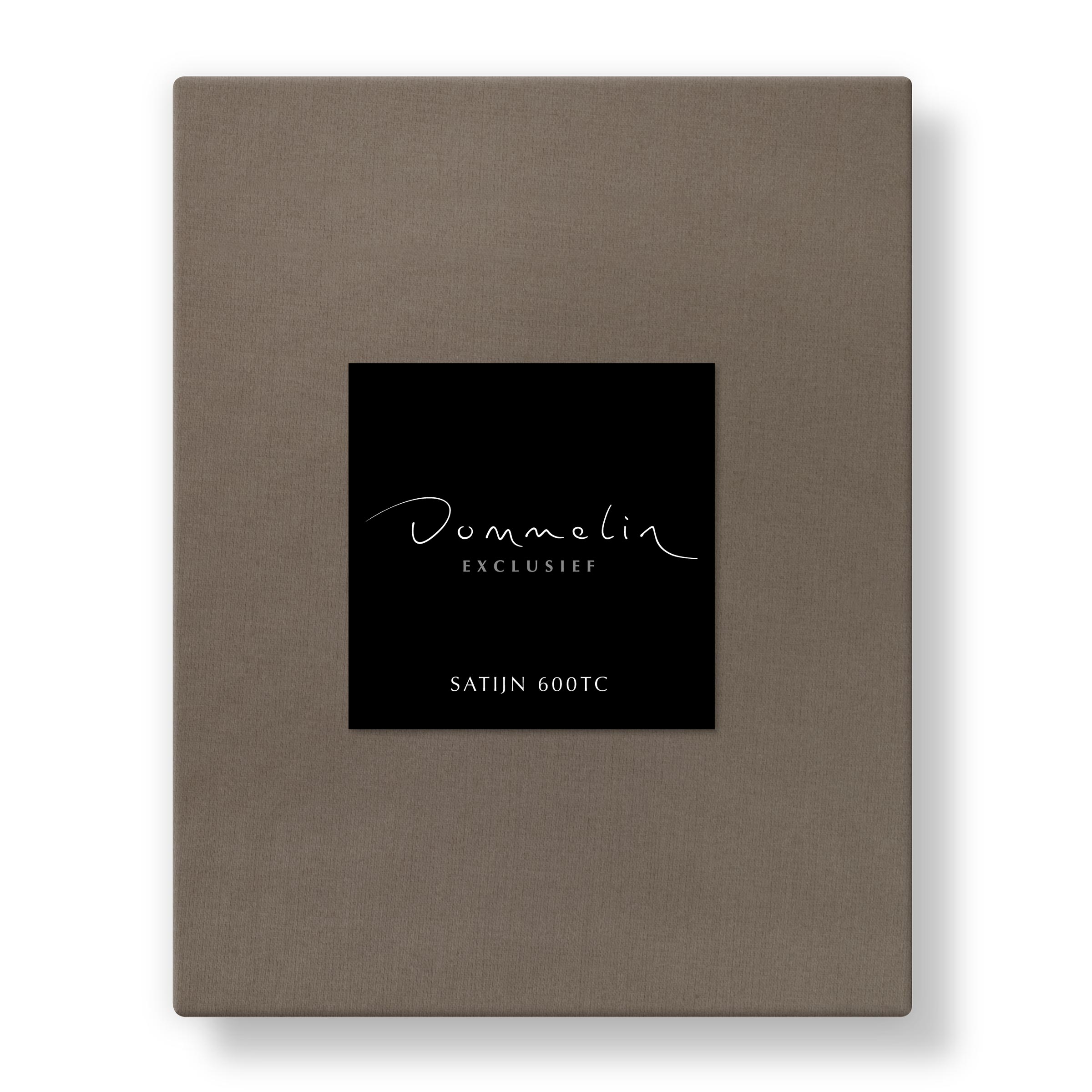 Dommelin Hoeslaken Satijn 600TC Truffel