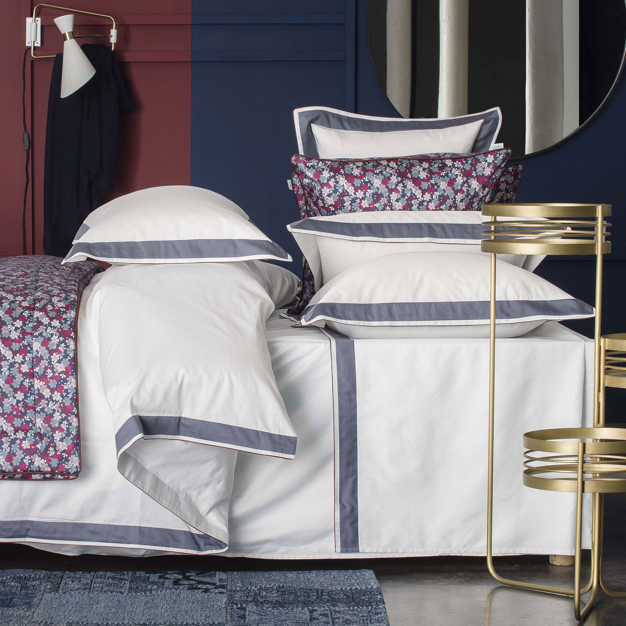 Alexandre Turpault Laken Marceau Organic Satijn 300TC Wit - Marine