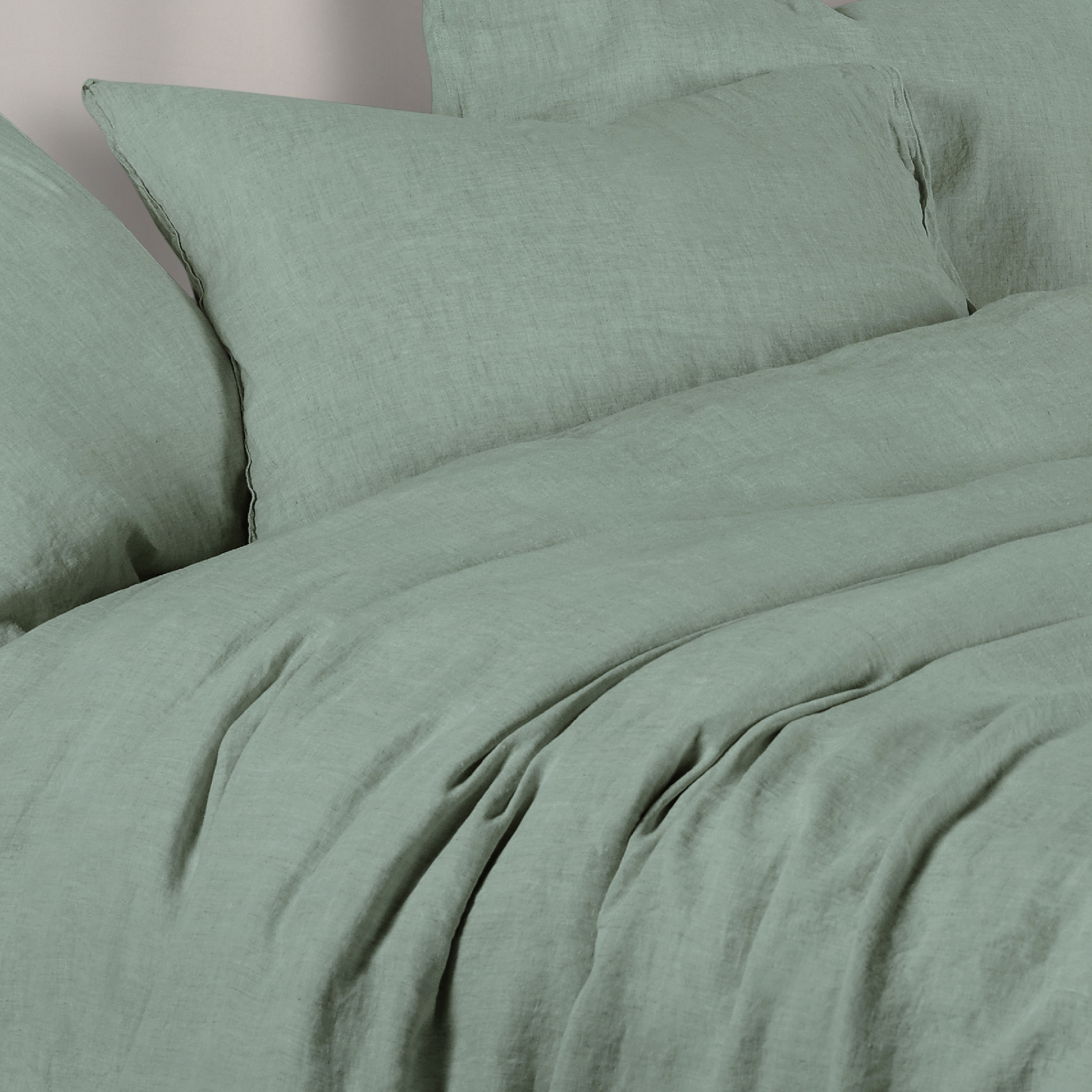 Dommelin Dekbedovertrekset Tough Stonewashed Linnen Mistgroen