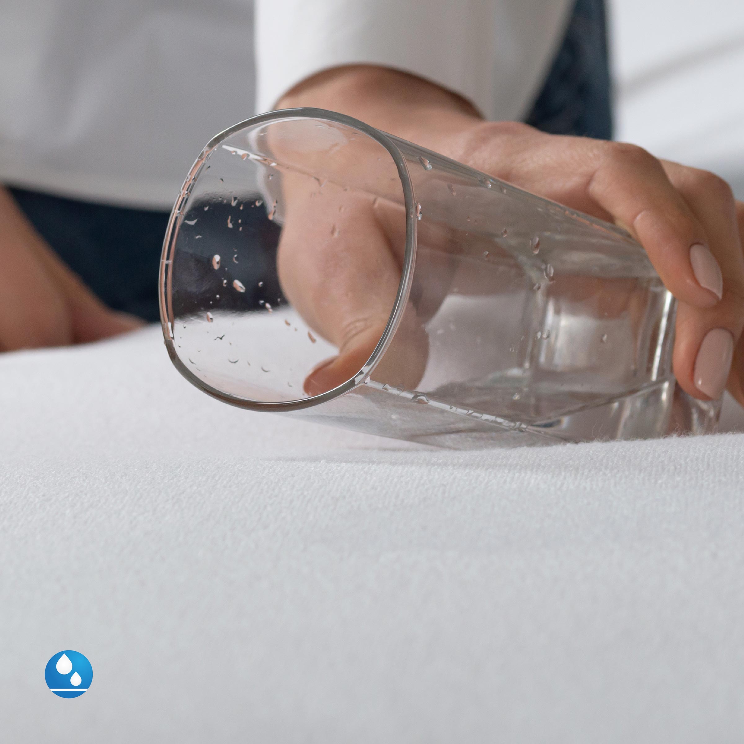 Dommelin Split Hoeslaken Molton Lyocell Waterdicht Wit