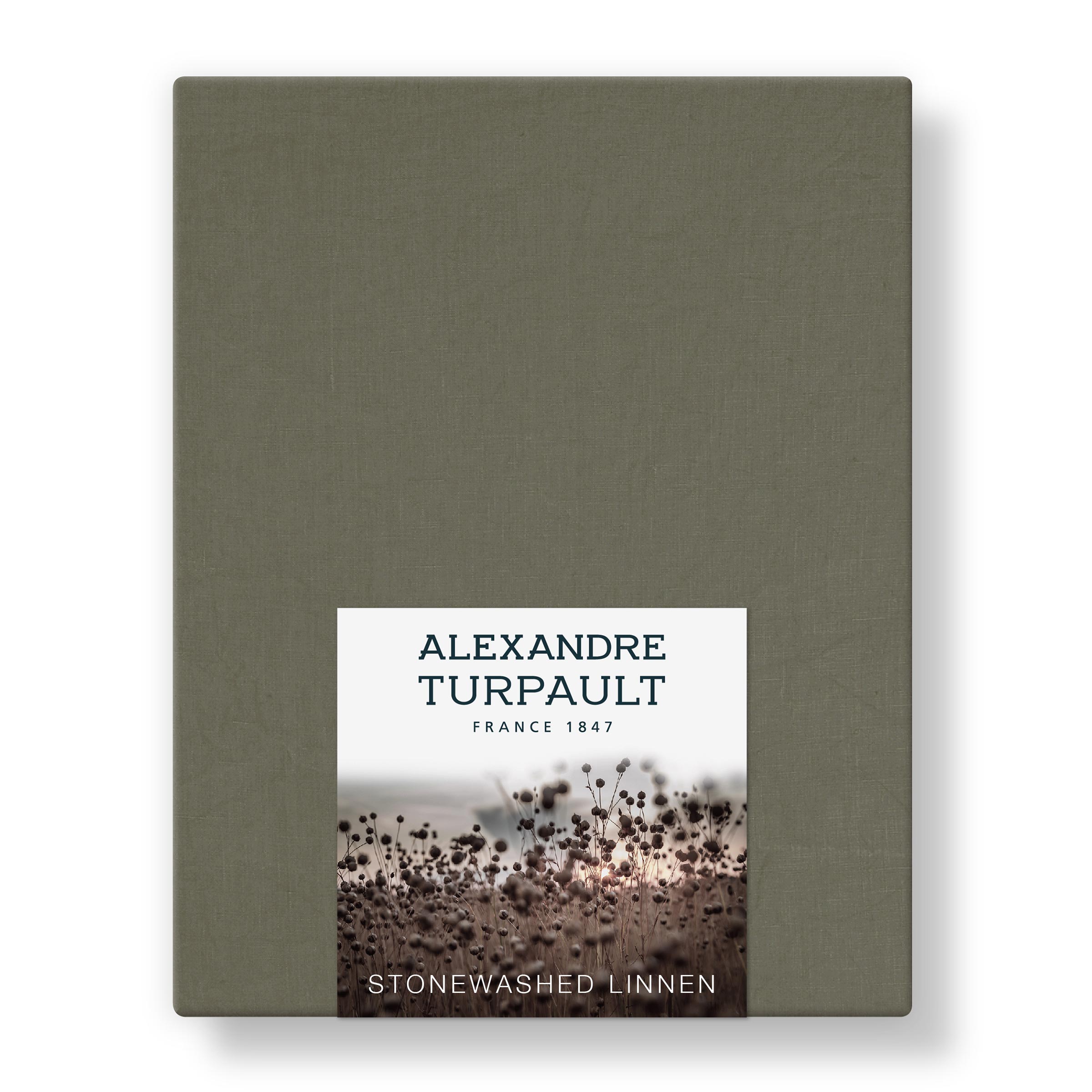 Alexandre Turpault Hoeslaken Hoge Hoek Nouvelle Vague Stonewashed Linnen Kaki