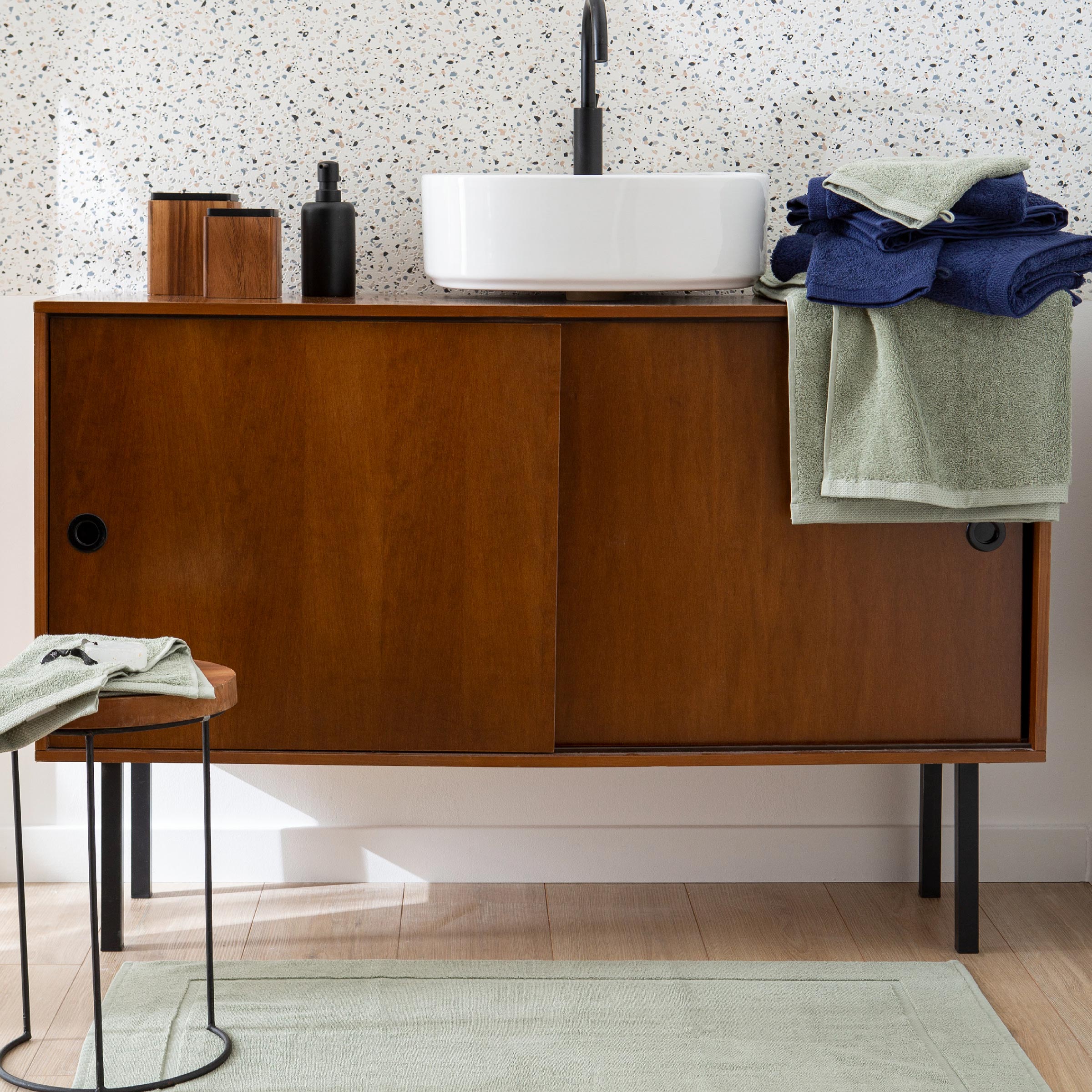 Essix Gastendoekje Aqua Katoen 530 gr/m2 Zwart 30x50 (6st)