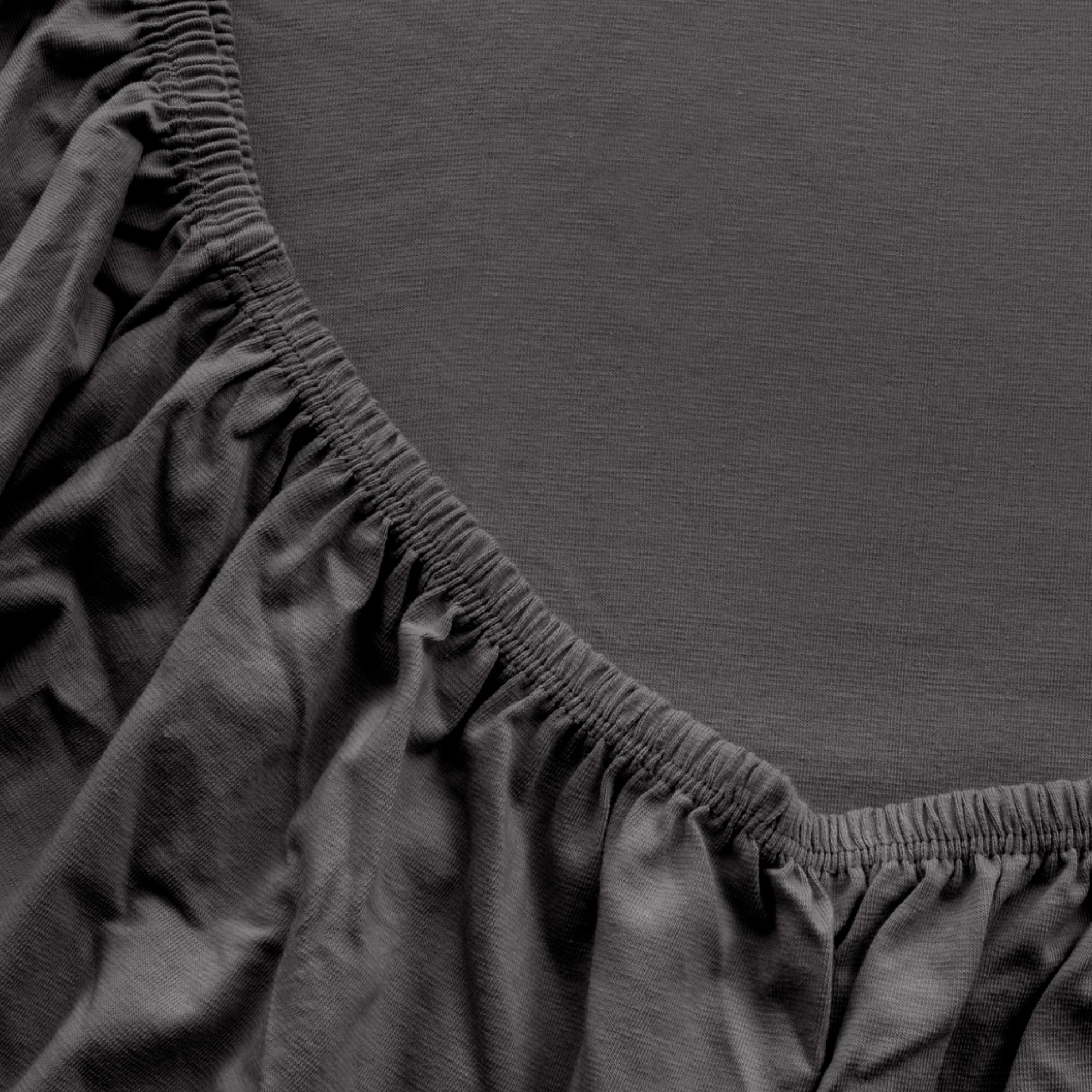 Dommelin Hoeslaken Jersey Deluxe Antraciet