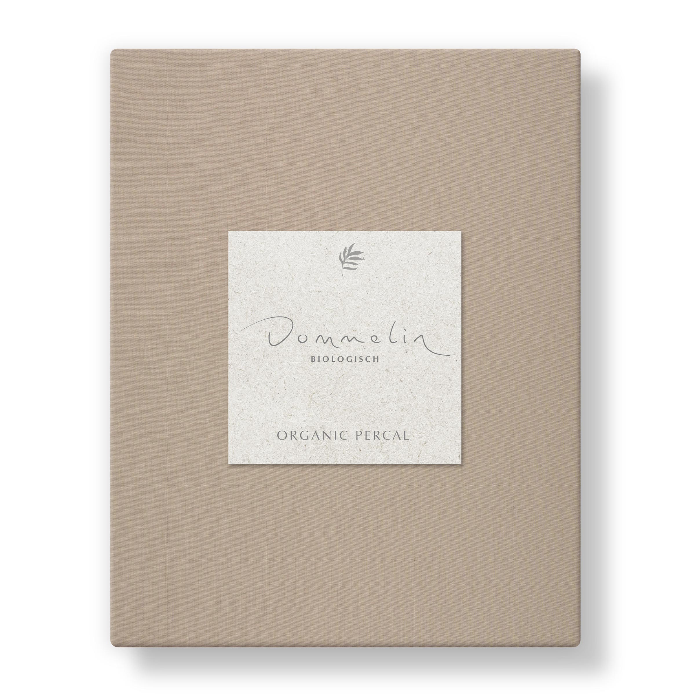 Dommelin Hoeslaken Organic Percal 200TC Hazelnoot