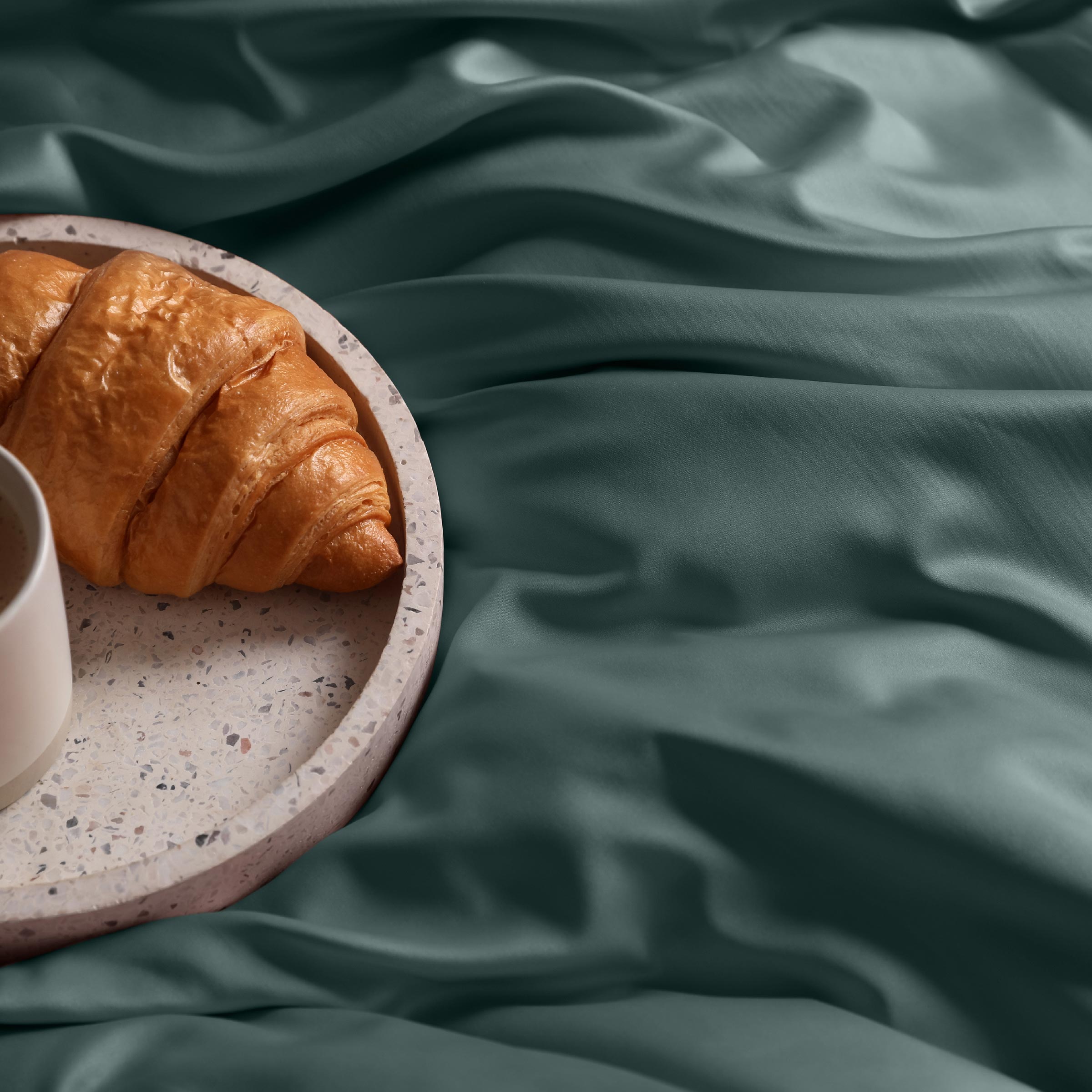 Dommelin Dekbedovertrek Set Satijn 300TC Antiekgroen