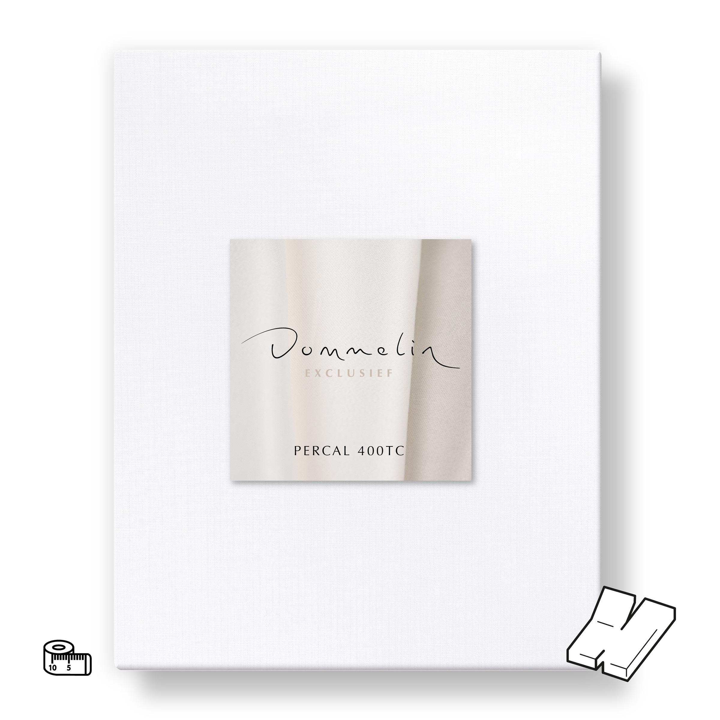 Dommelin Dubbel Split Hoeslaken op Maat Percal 400TC