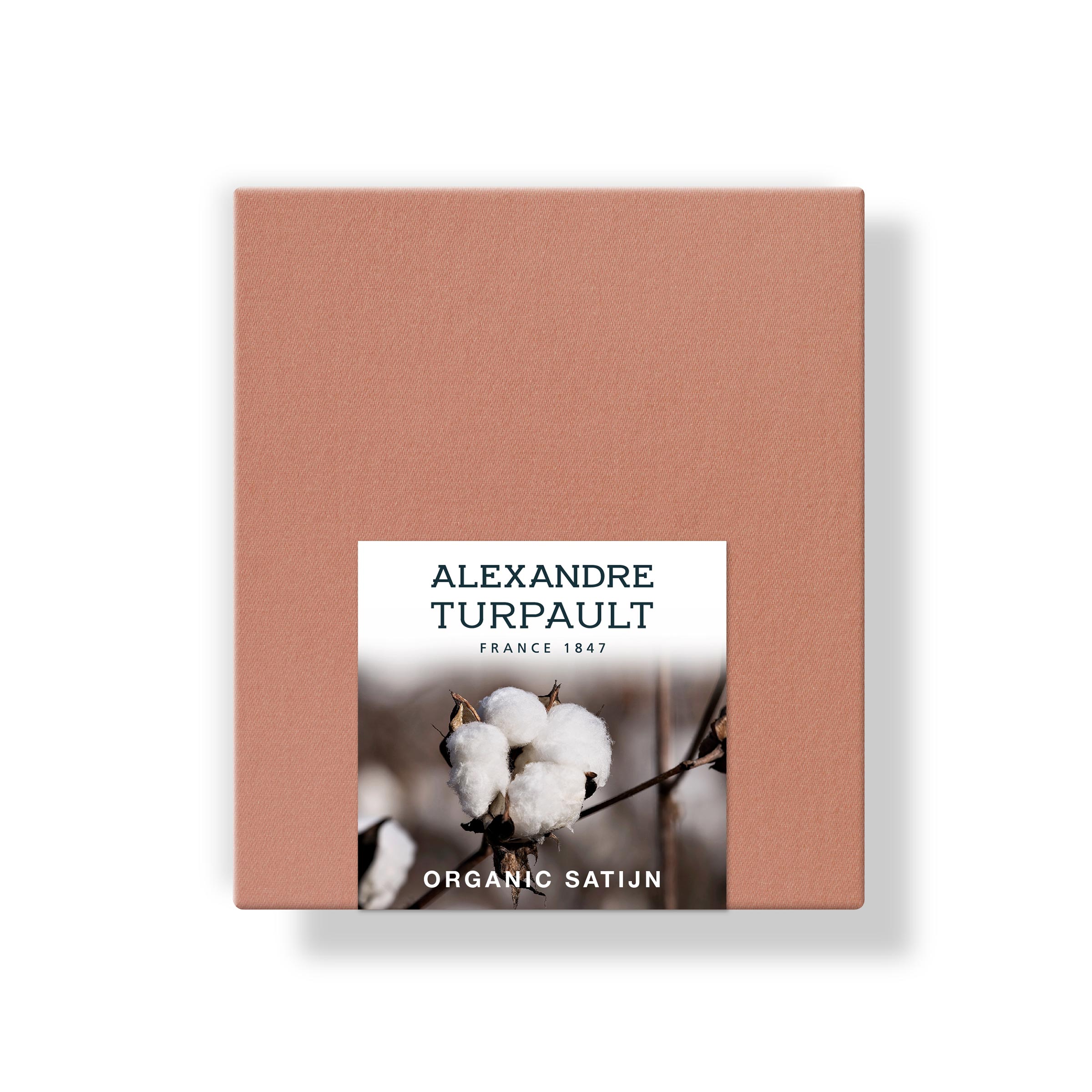 Alexandre Turpault Kussensloop Teophile Organic Satijn 300TC Terracotta