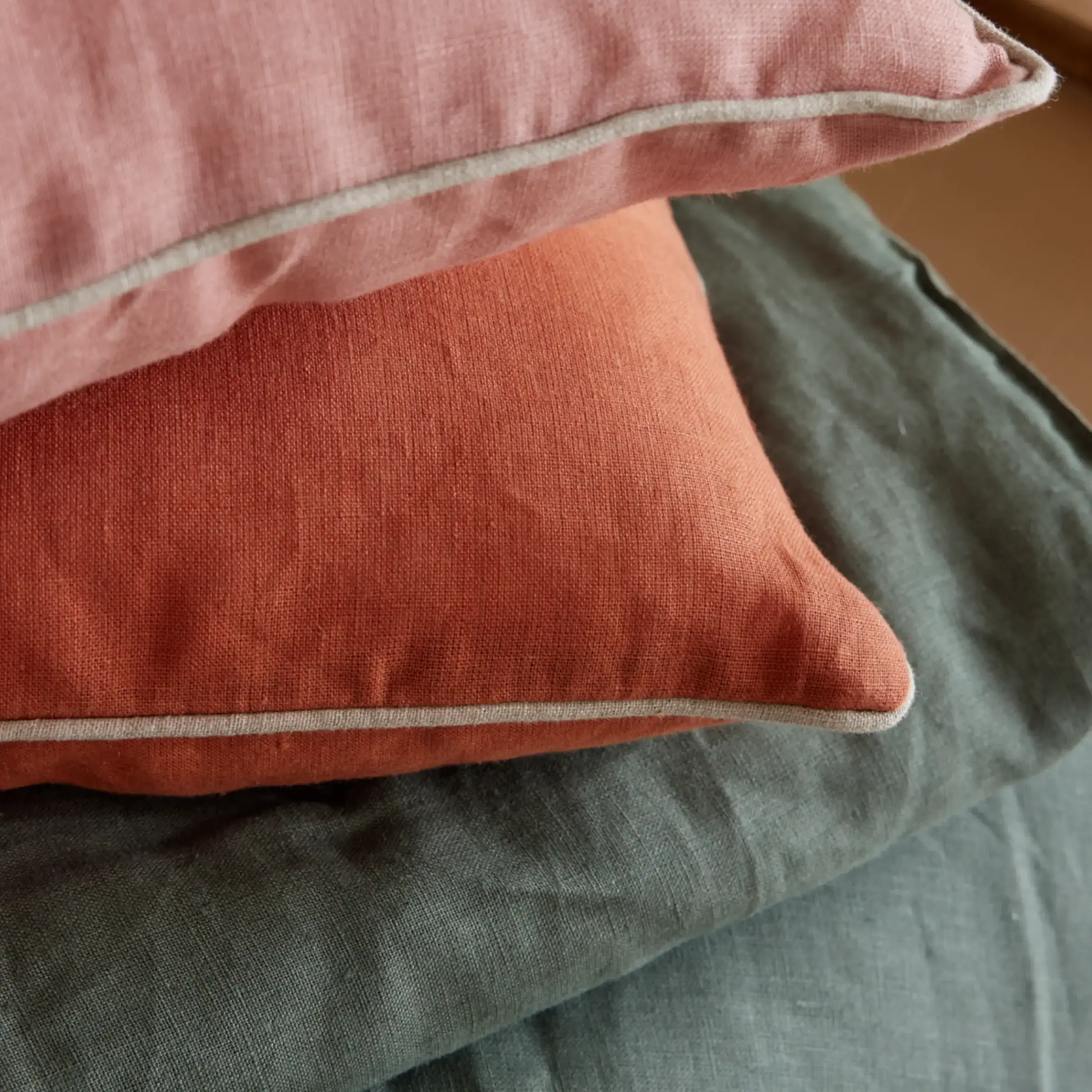 Essix Sierkussen Arty Linnen Vert de Gris 30 x 50 cm