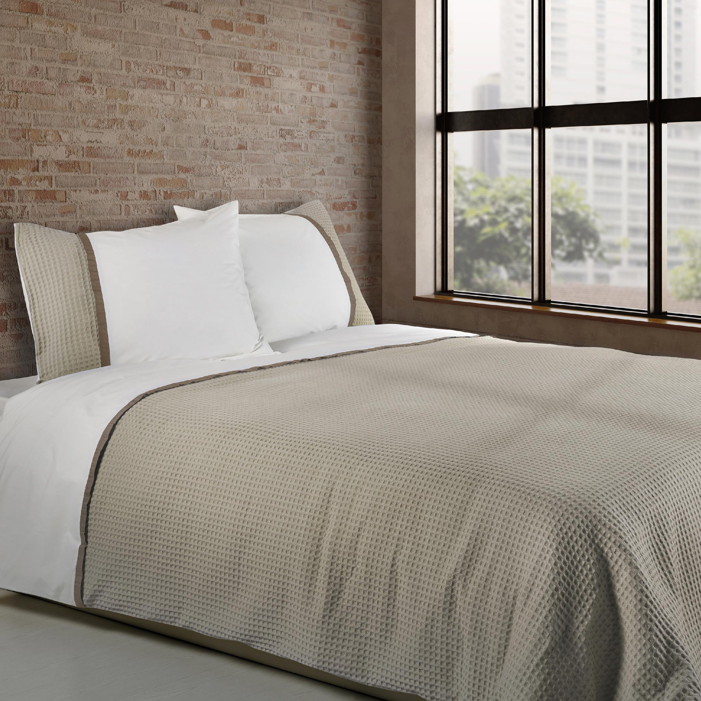 Dommelin Dekbedovertrekset Bari Percal 200TC Kaki - Nootmuskaat