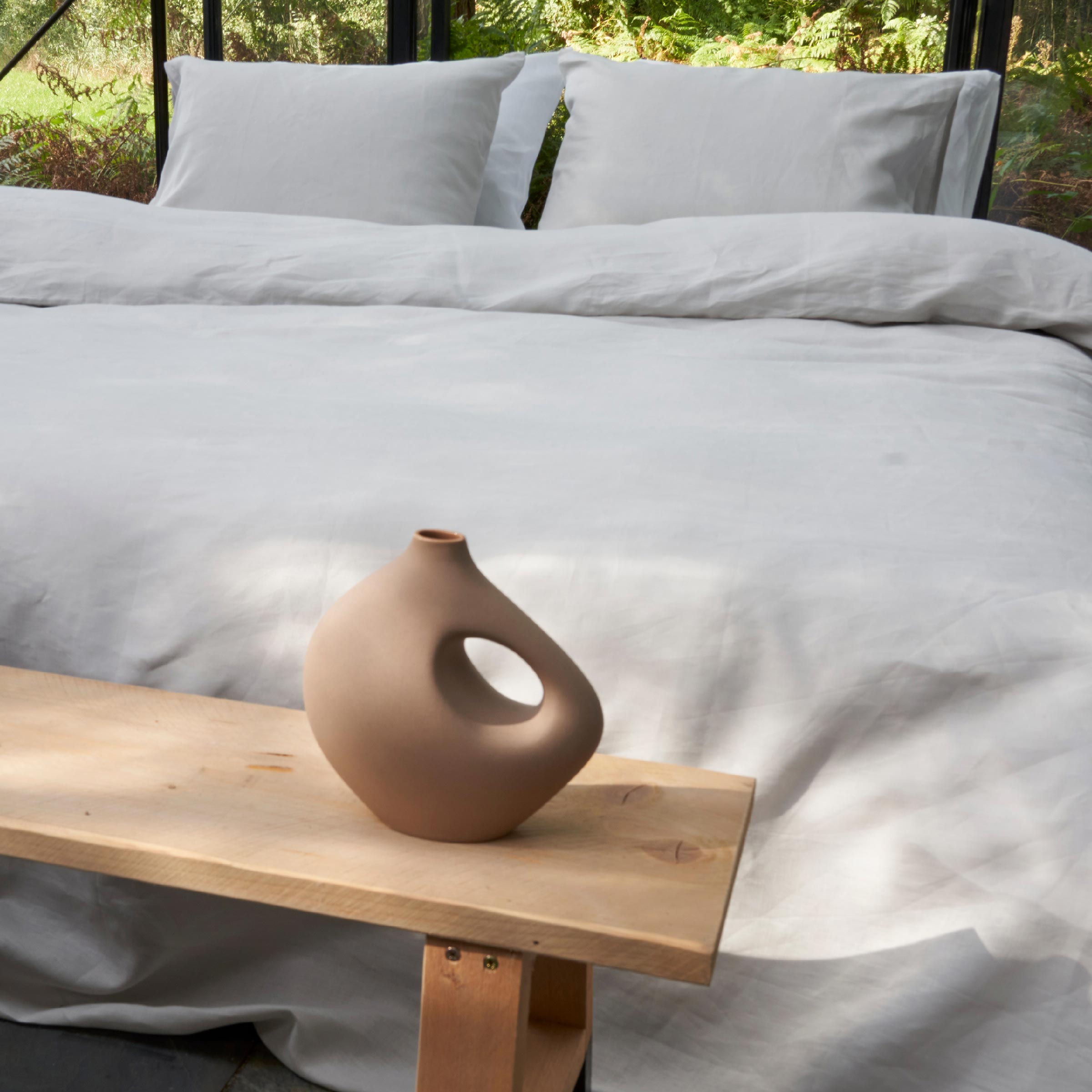 Dommelin Kussensloop Organic Linnen 140TC Platinum