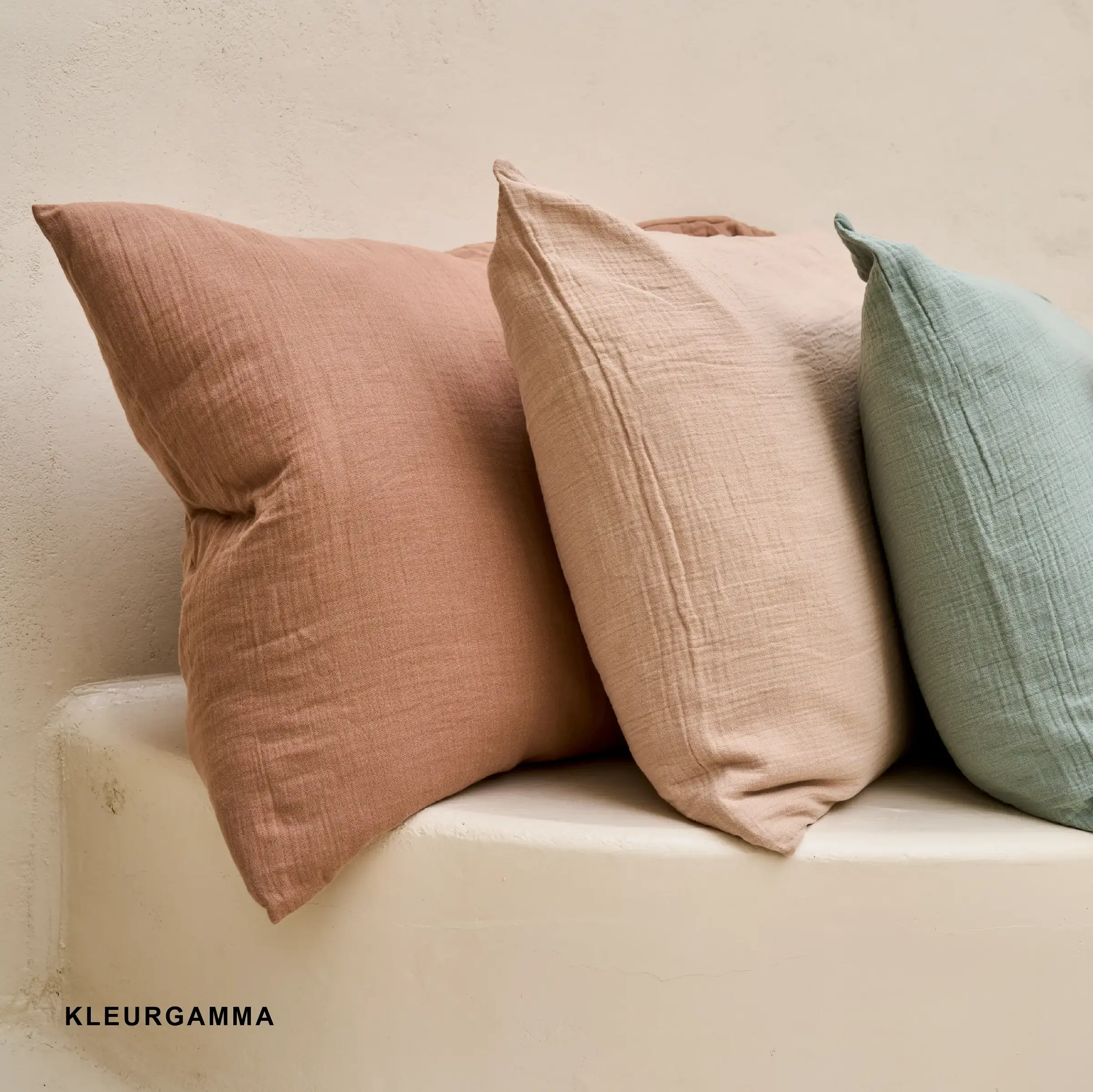 Essix Kussensloop Tendresse Stonewashed Katoengaas 145TC Mocha