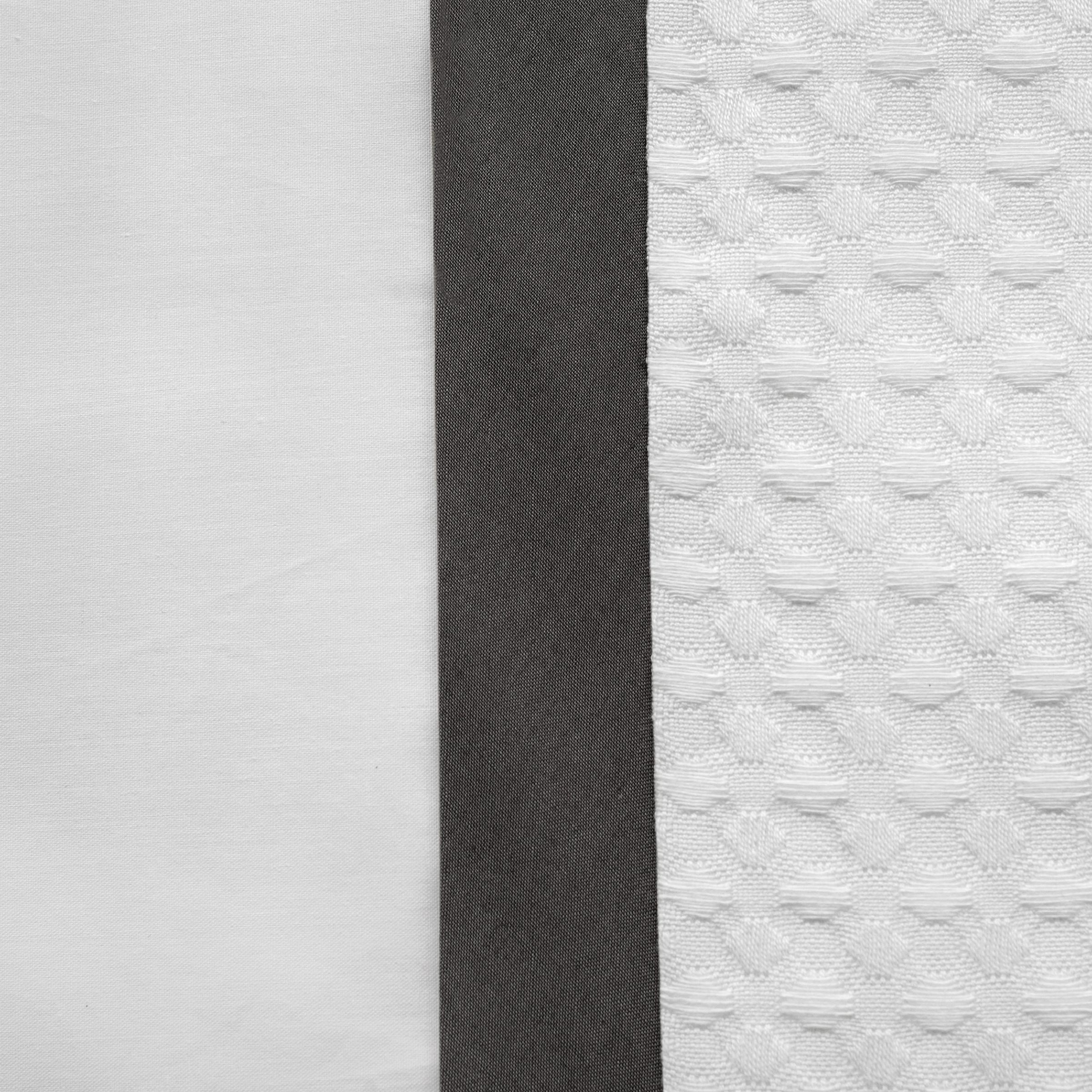 Dommelin Dekbedovertrekset Bari Percal 200TC Wit - Leisteengrijs 