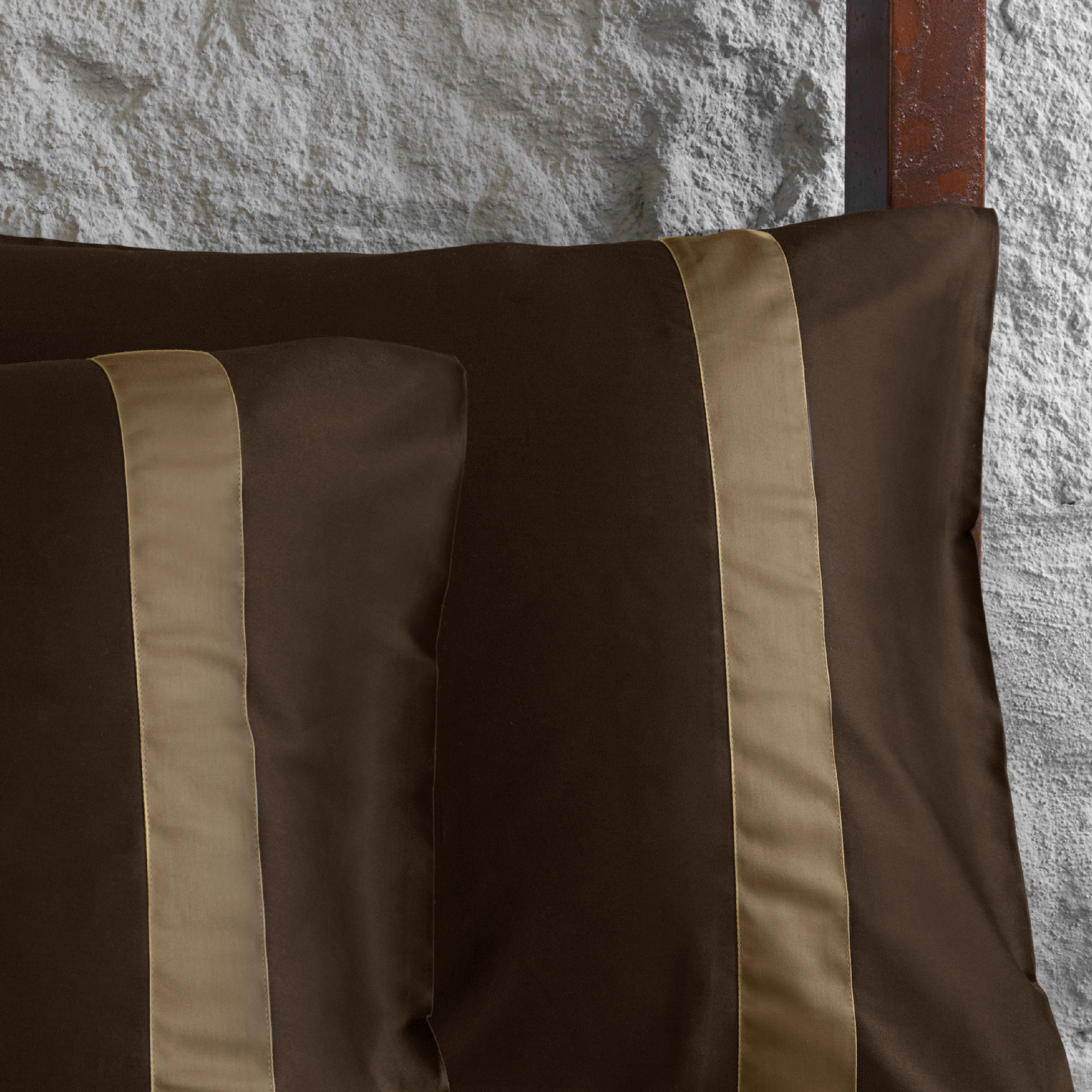 Dommelin Kussensloop Listra Satijn 300TC Bruin - Cappuccino 60 x 70 cm