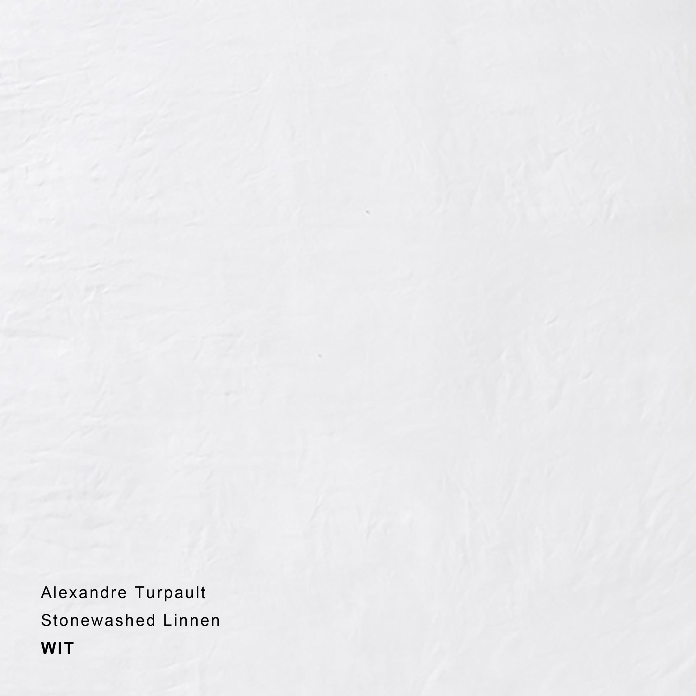 Alexandre Turpault Dekbedovertrek Nouvelle Vague Stonewashed Linnen Wit