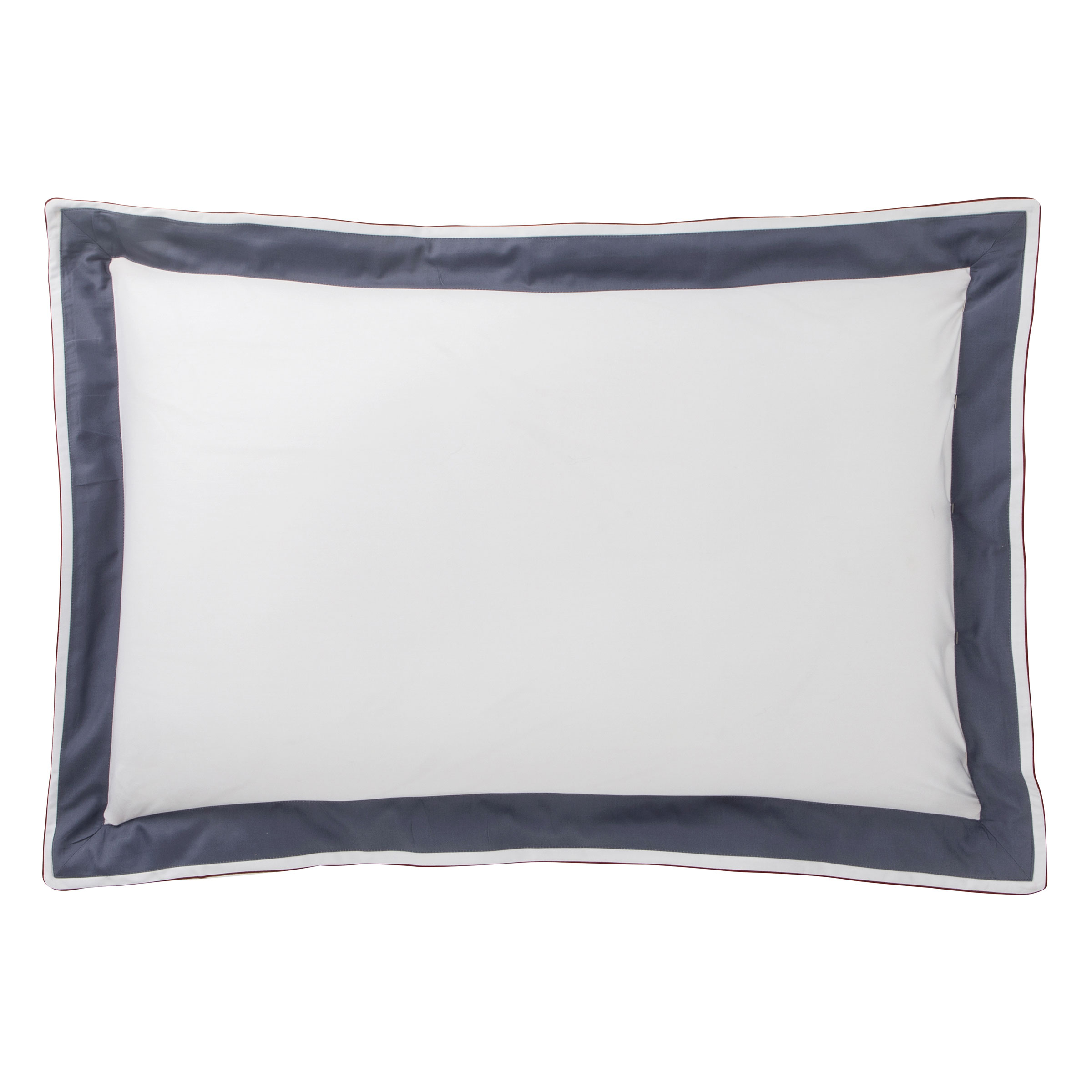 Alexandre Turpault Kussensloop Marceau Organic Satijn 300TC Wit - Marine
