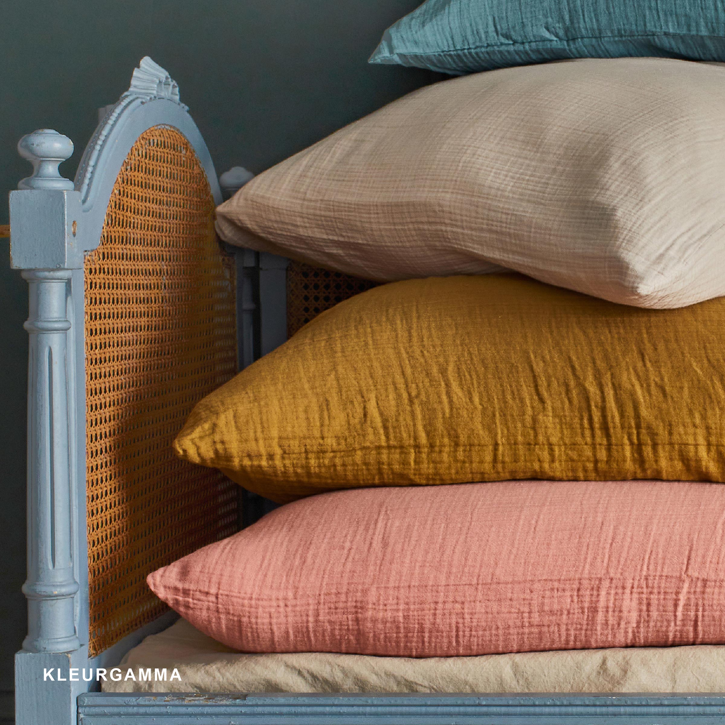 Essix Kussensloop Tendresse Stonewashed Katoengaas 145TC Greige