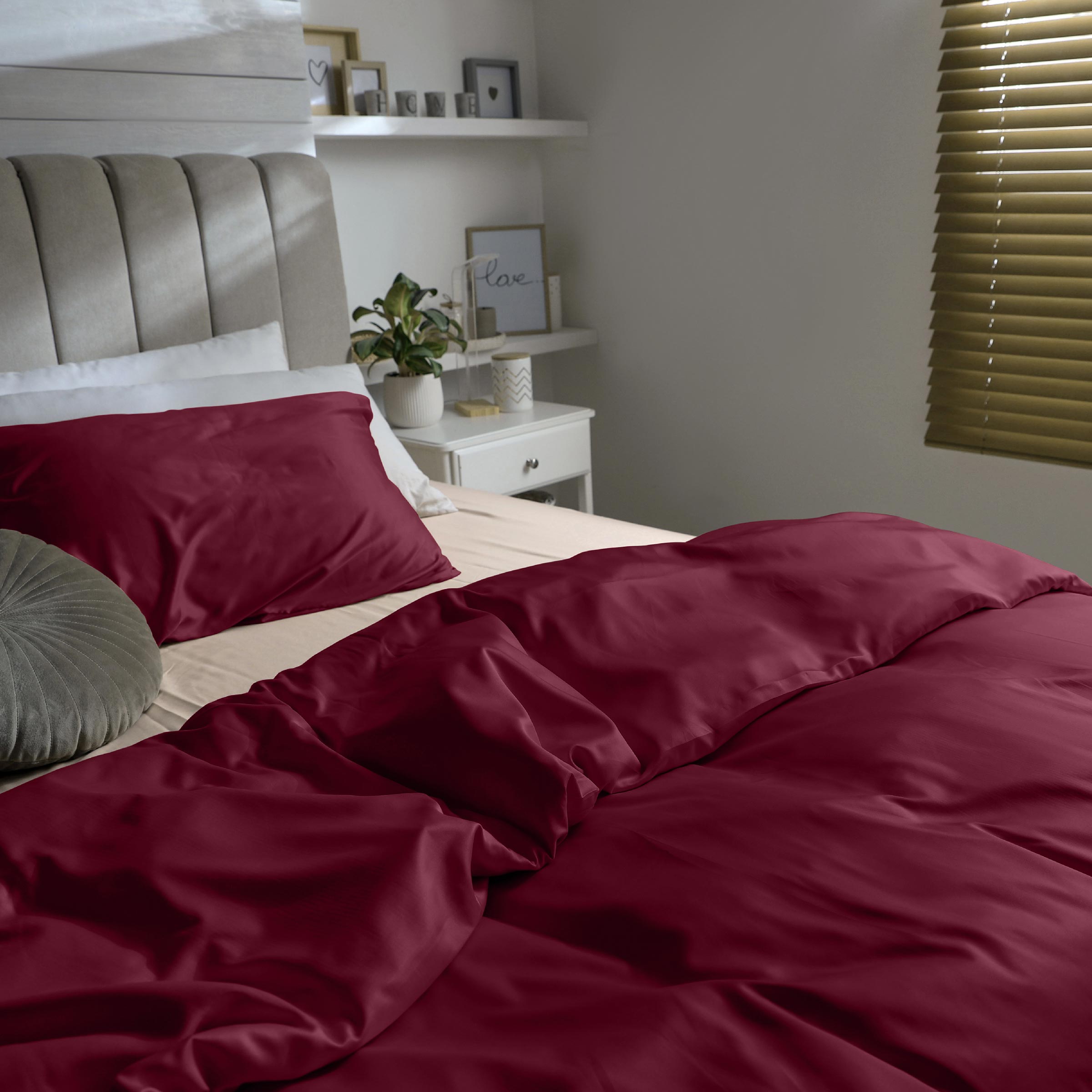 Dommelin Dekbedovertrek Set Satijn 300TC Rosso 