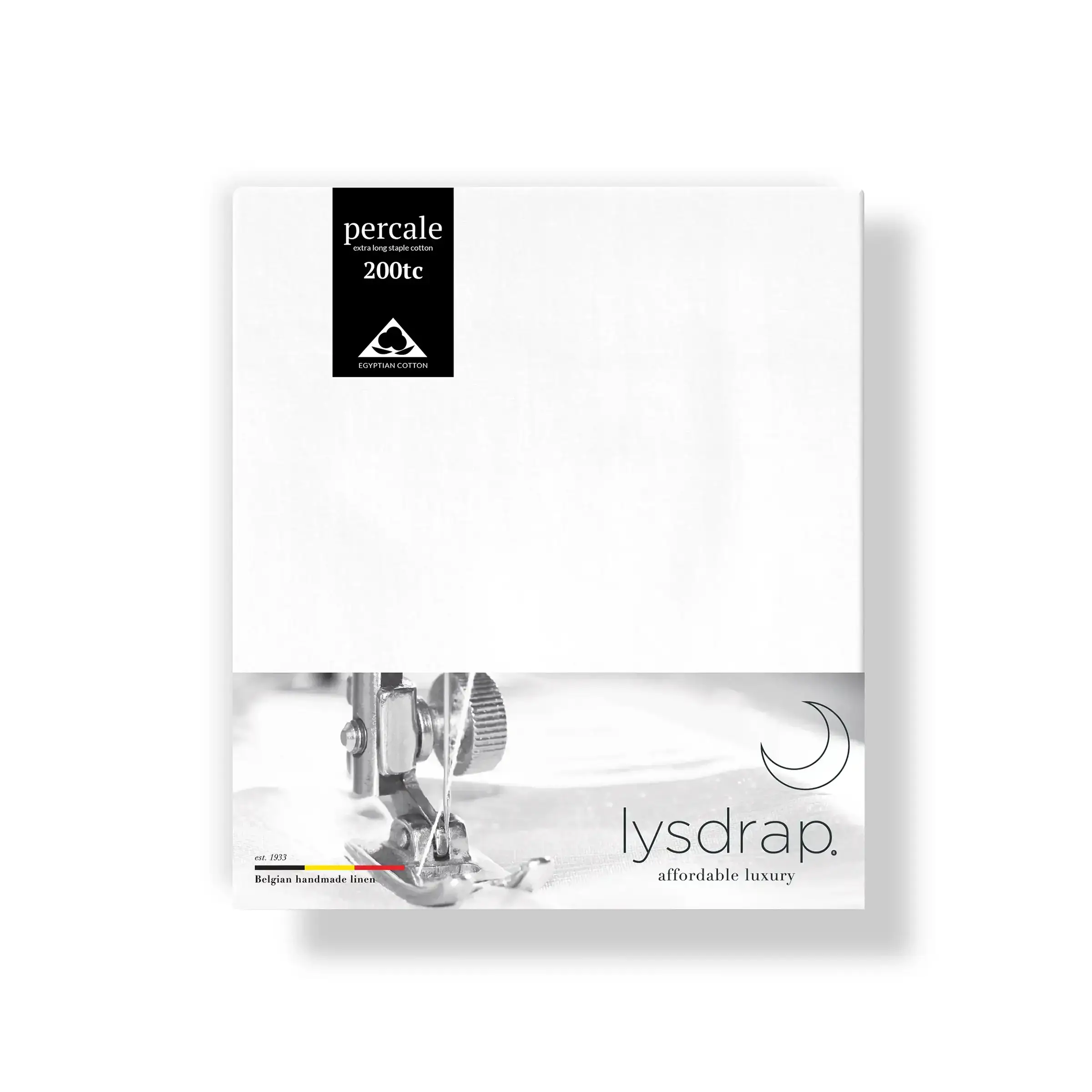 Lysdrap Kussensloop Volant Virgo Percal 200TC Wit