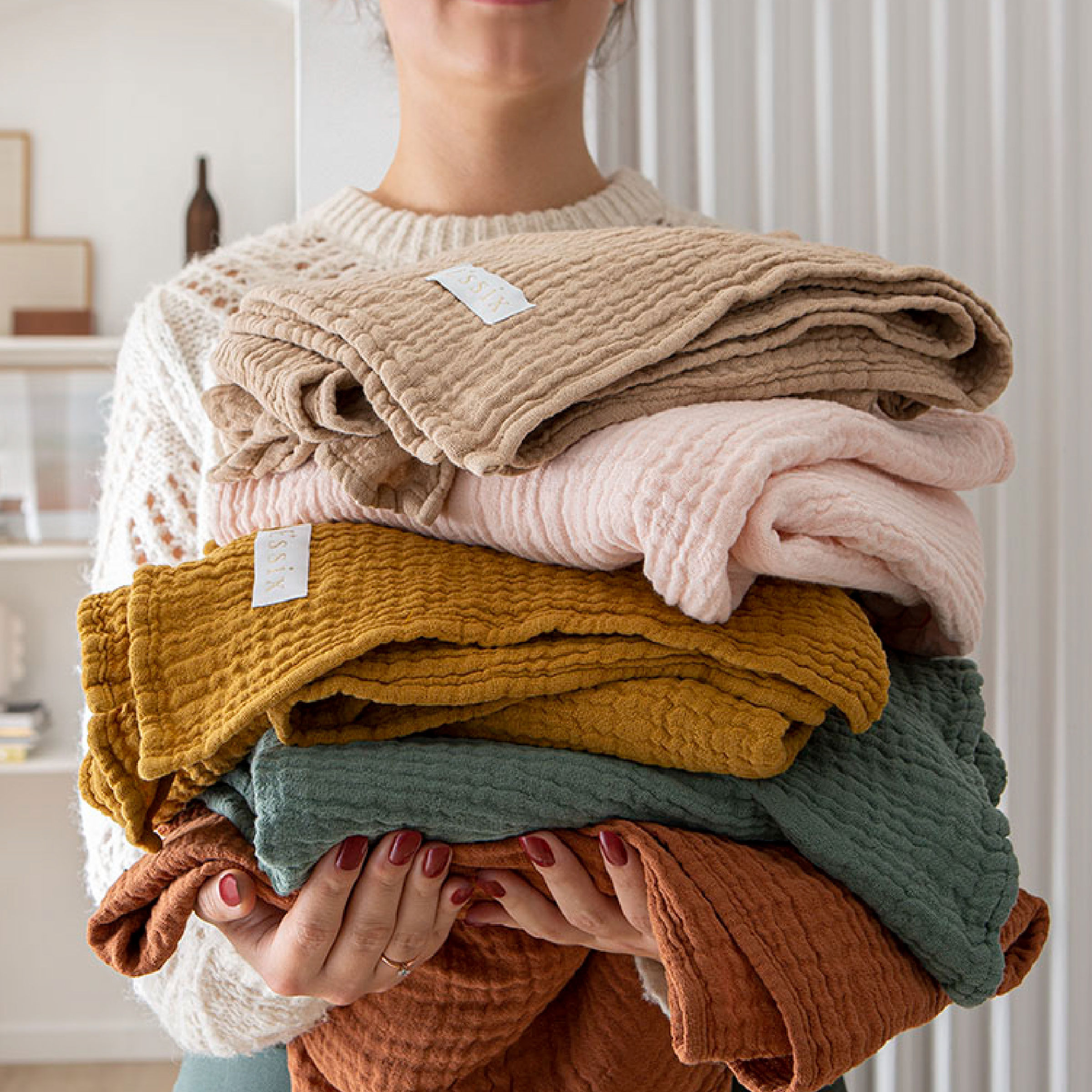 Essix Plaid Jazzy Stonewashed Katoengaas Toscane 130 x 170 cm