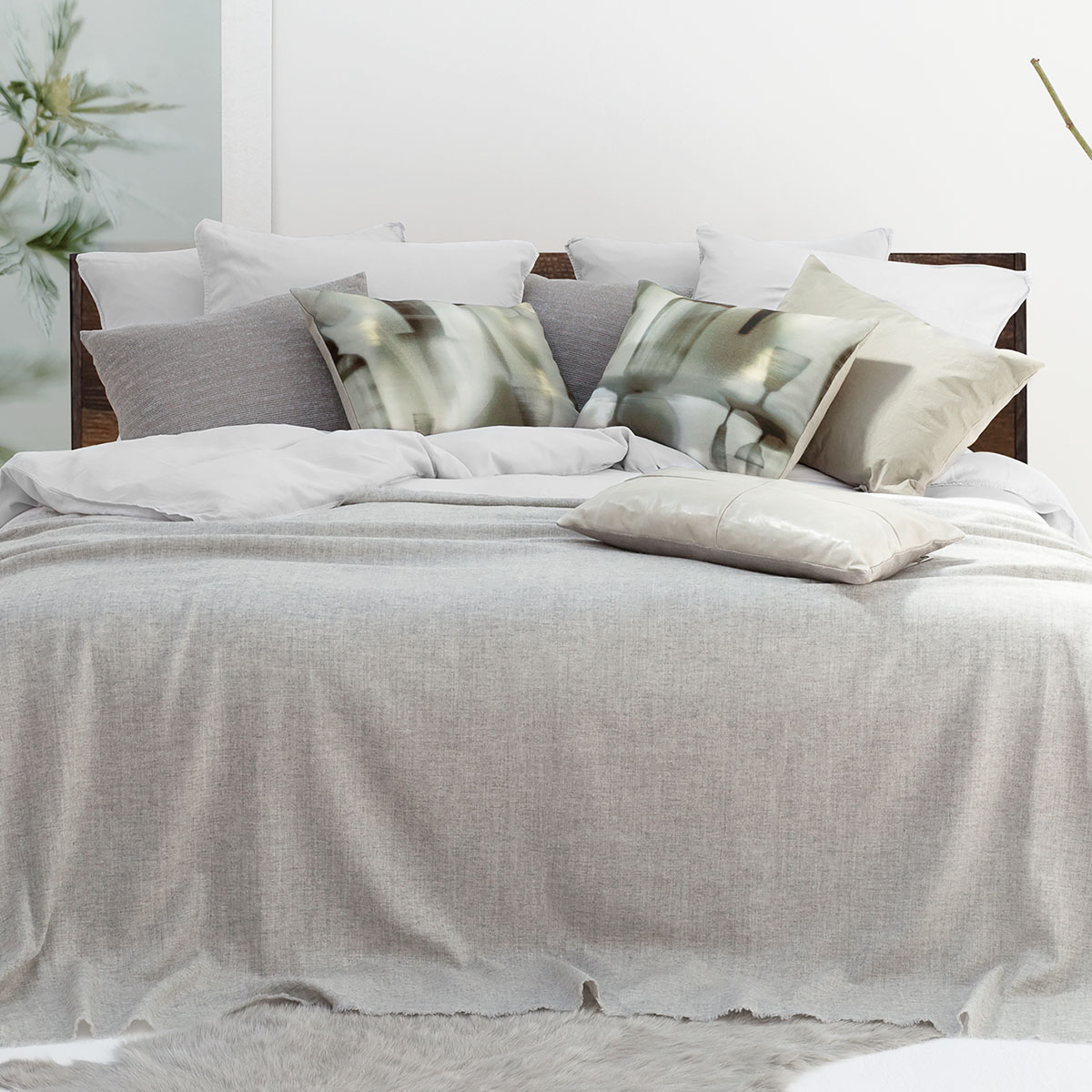 Mrs.Me Kussensloop Stilo Stonewashed Satijn 300TC Light Grey 60 x 70 cm