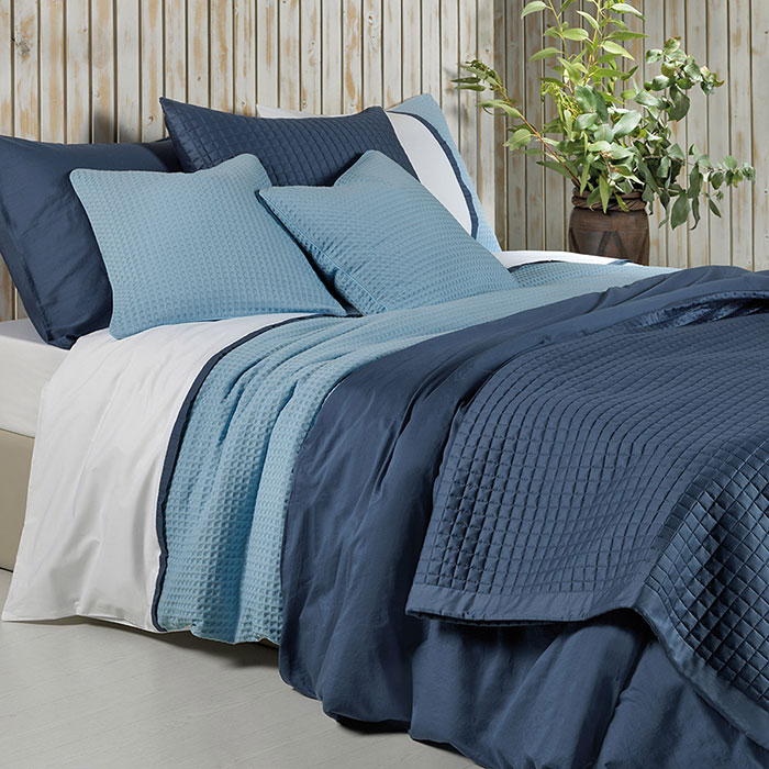 Dommelin Dekbedovertrekset Bari Percal 200TC Pastelblauw - Nachtblauw