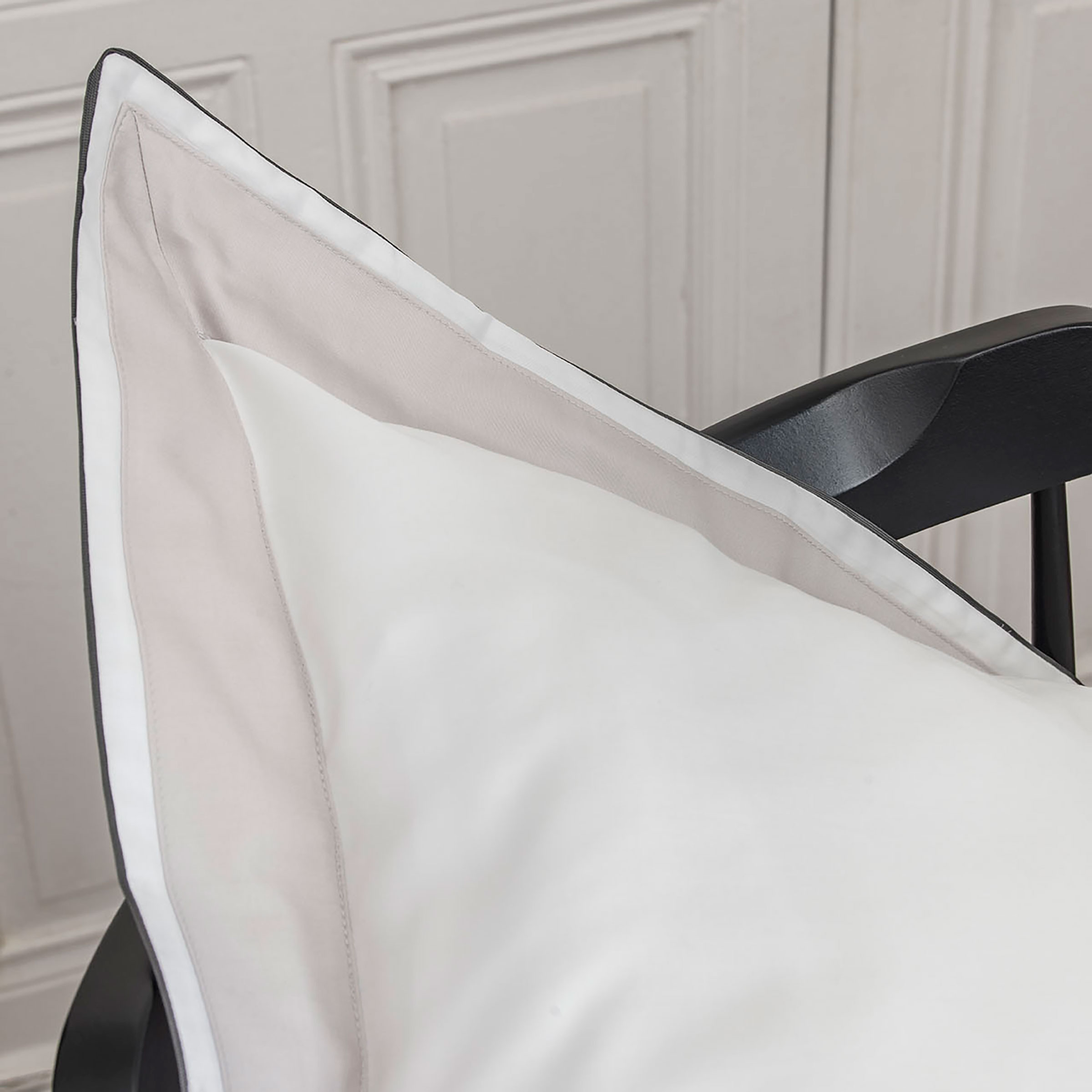 Alexandre Turpault Kussensloop Marceau Organic Satijn 300TC Wit - Marine