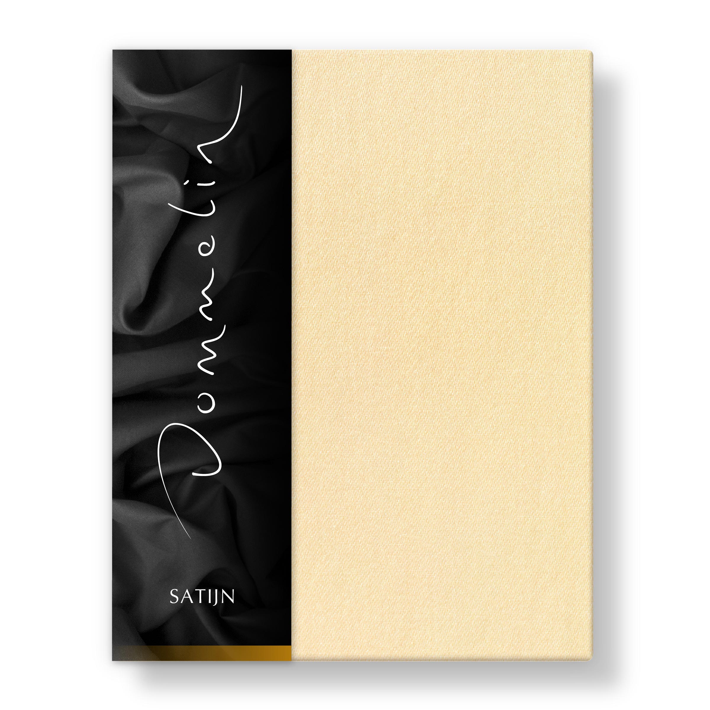 Dommelin Hoeslaken Hoge Hoek Satijn 300TC Lichtgeel