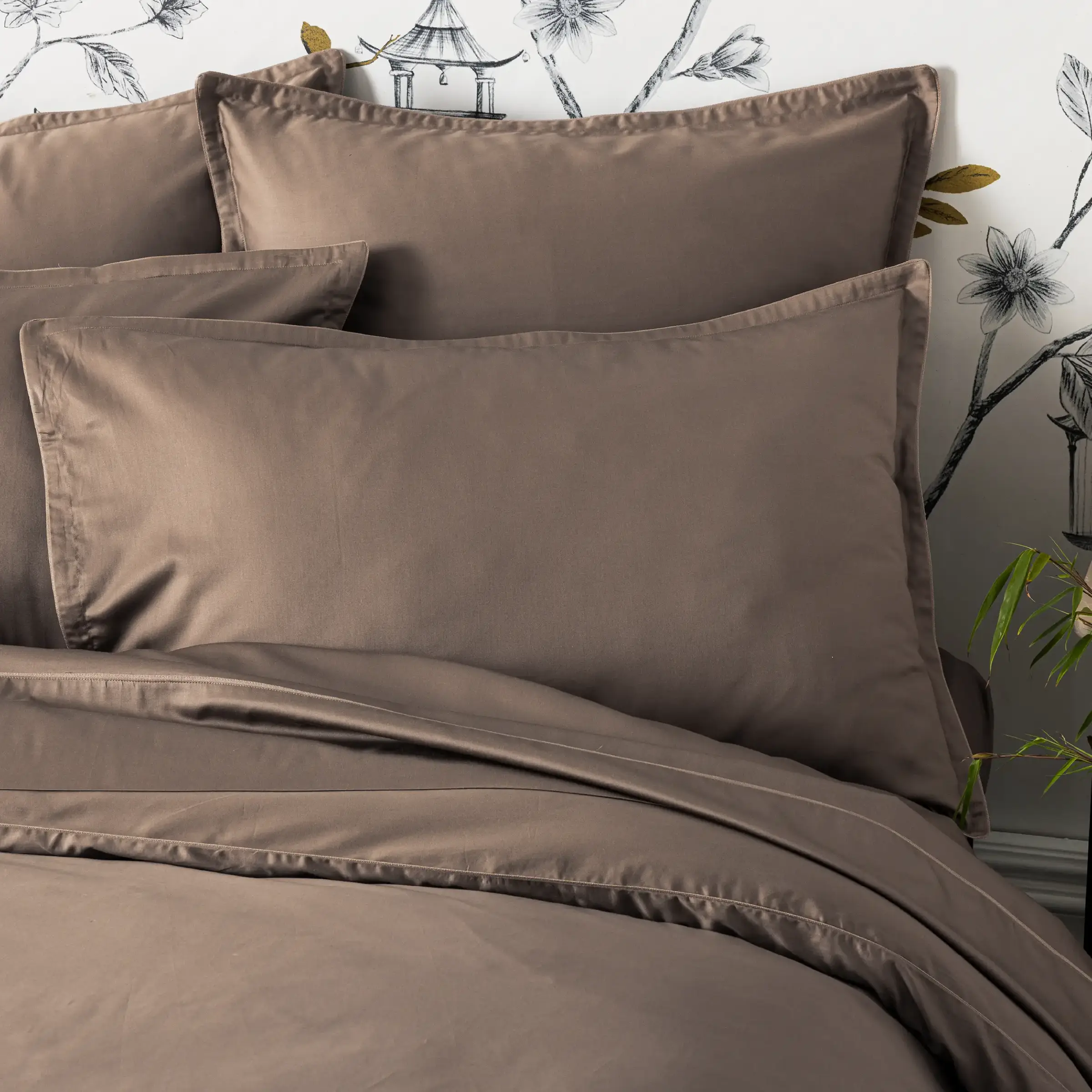 Alexandre Turpault Dekbedovertrek Teophile Organic Satijn 300TC Deer Brown