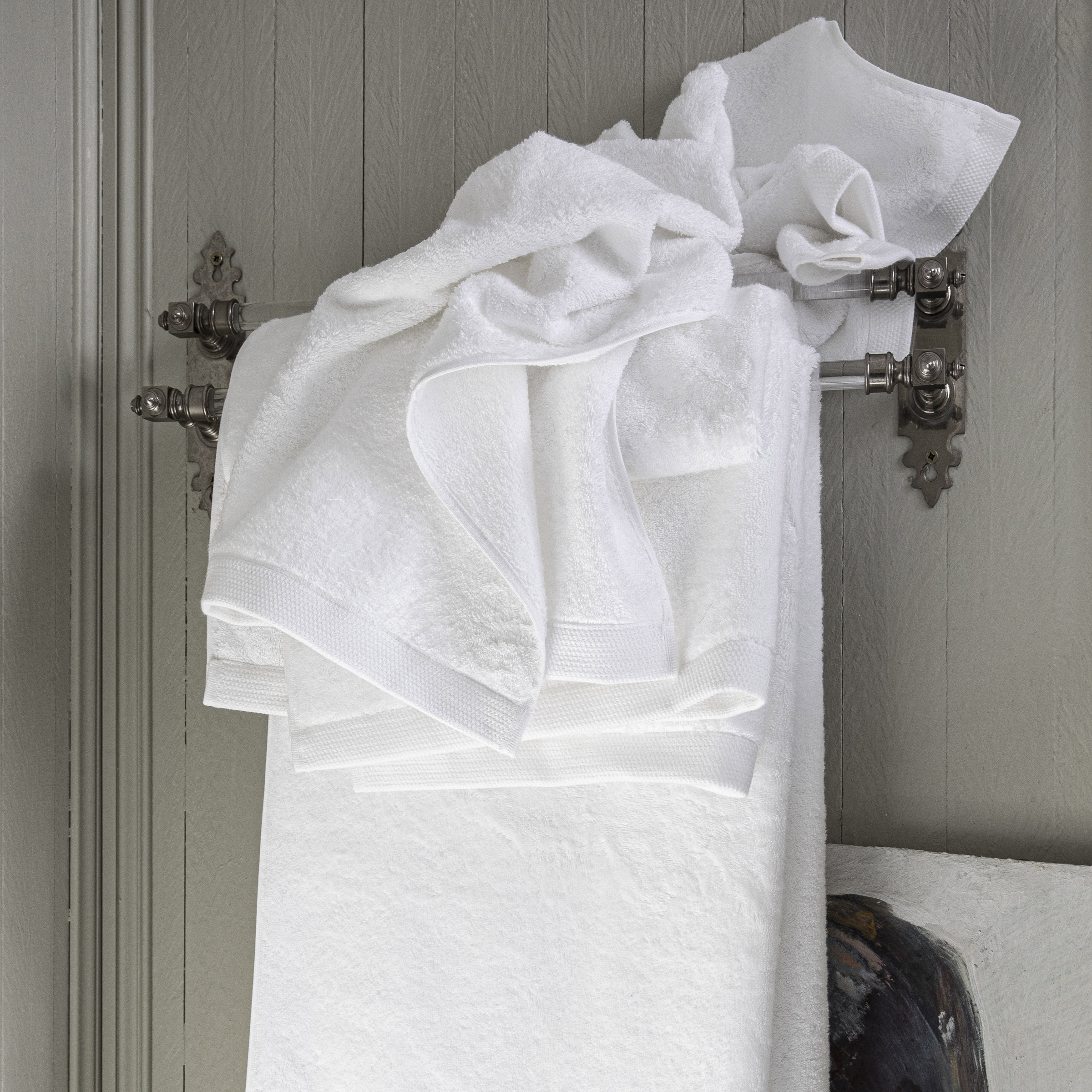 Alexandre Turpault Gezichtsdoekje Essentiel Organic Katoen 650 gr/m2 Wit 30 x 30 cm