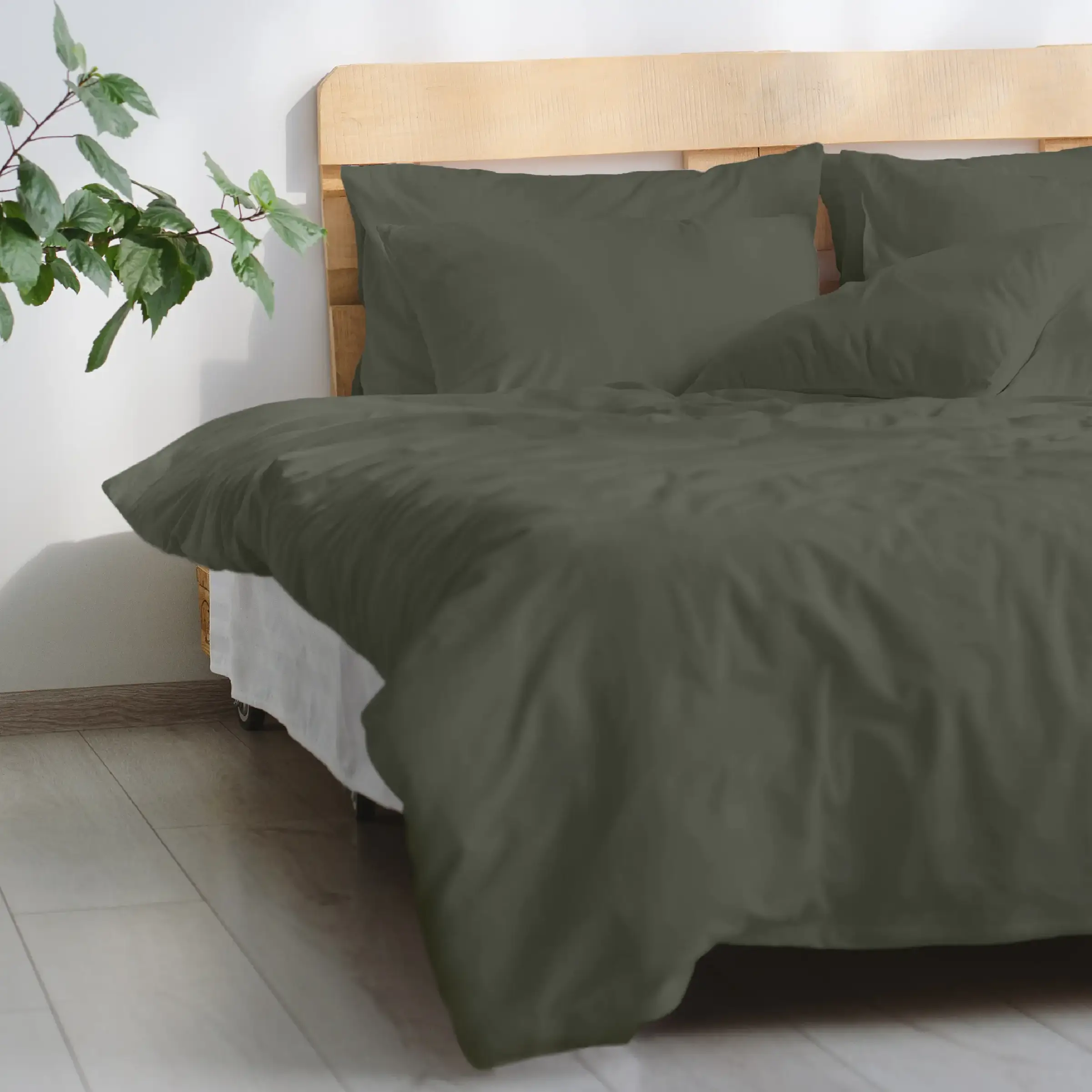 Dommelin Dekbedovertrek Katoen 180TC Salie