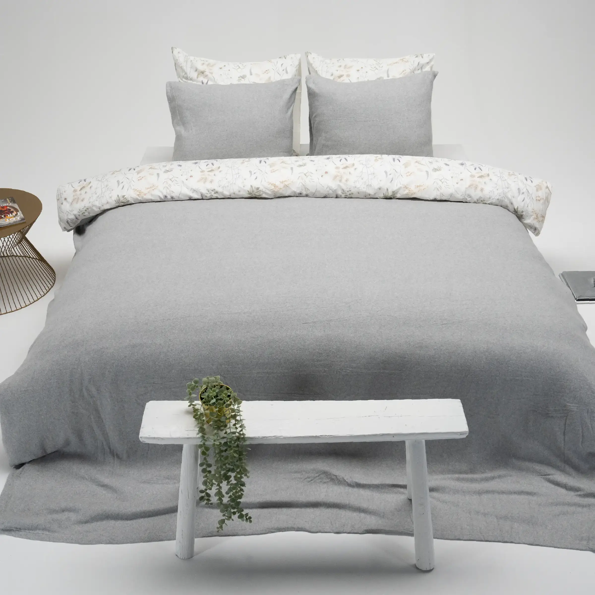 Dommelin Dekbedovertrekset Fleece Zilver