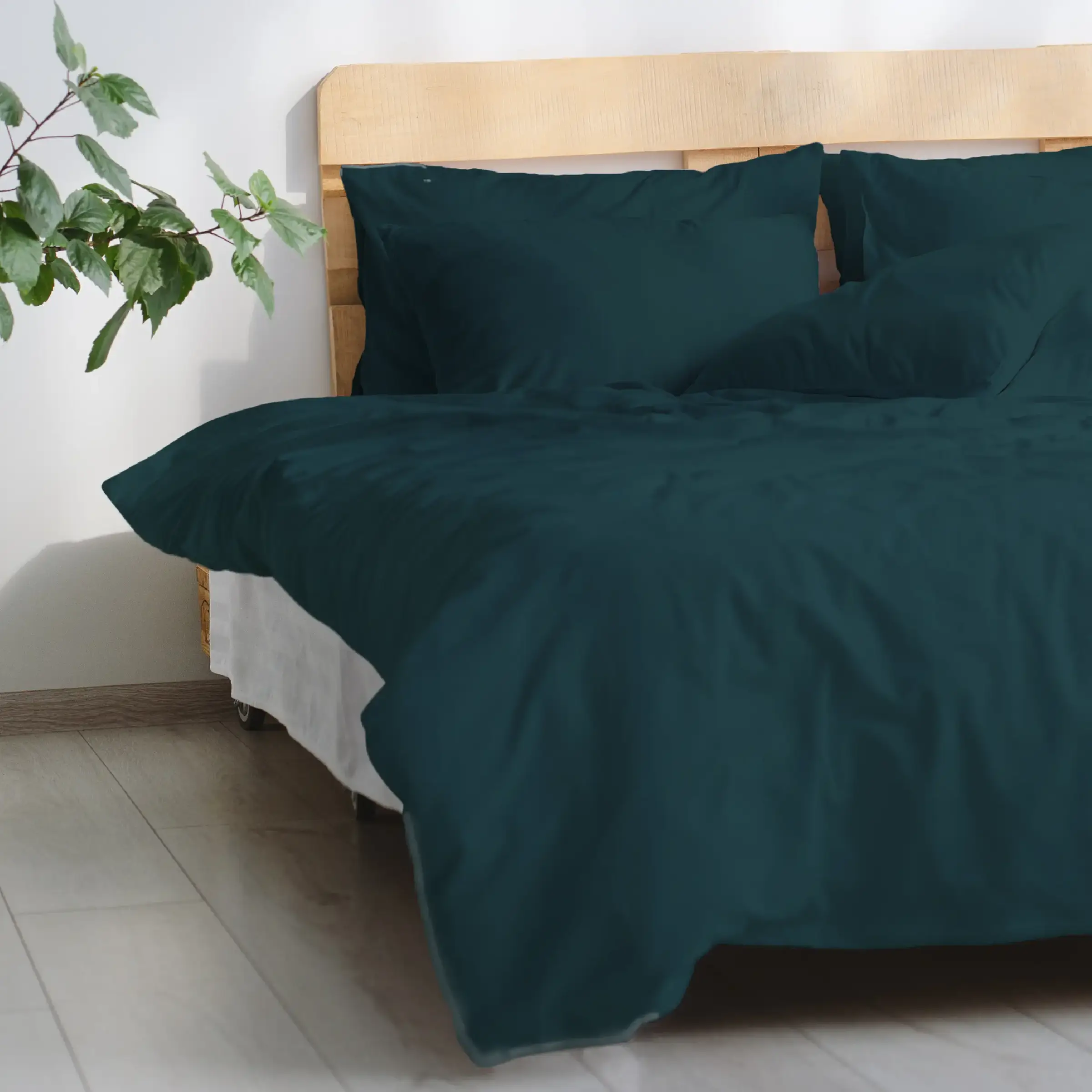 Dommelin Dekbedovertrek Katoen 180TC Petrol