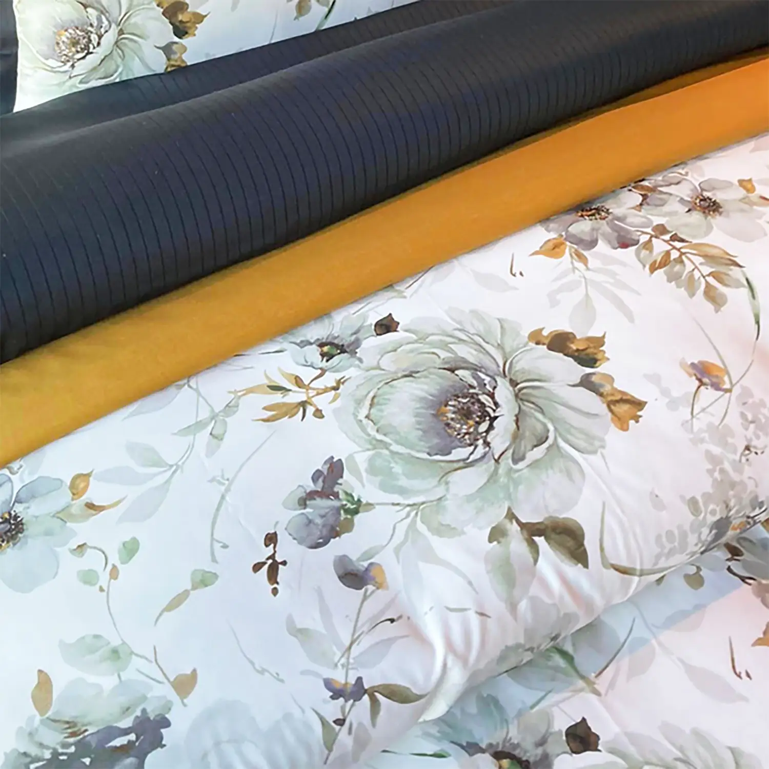 Dommelin Lakenset Camelia Satijn 400TC Olifantgrijs