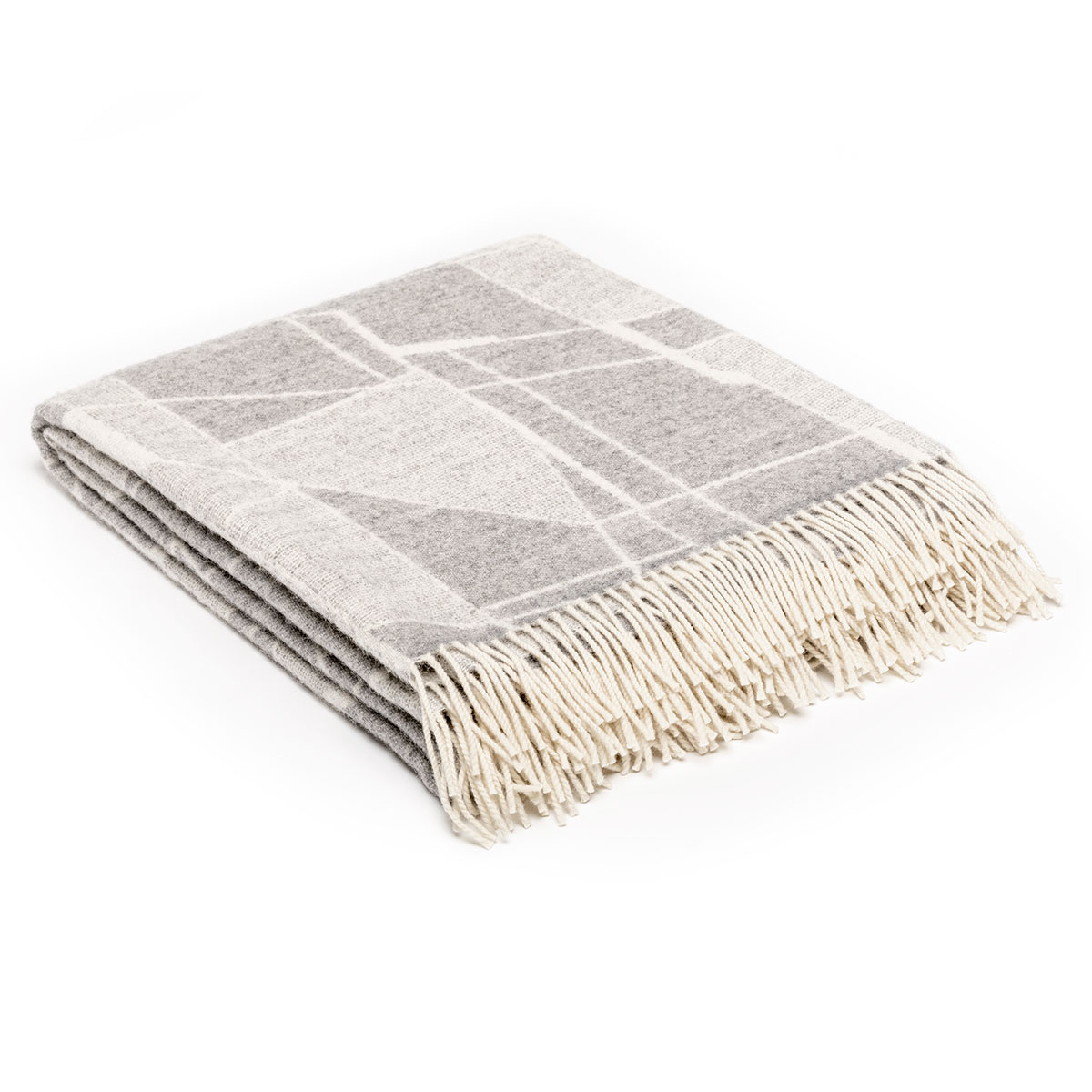 Mrs.Me Deken Crystalline Wol Light Grey - Off White 130 x 180 cm