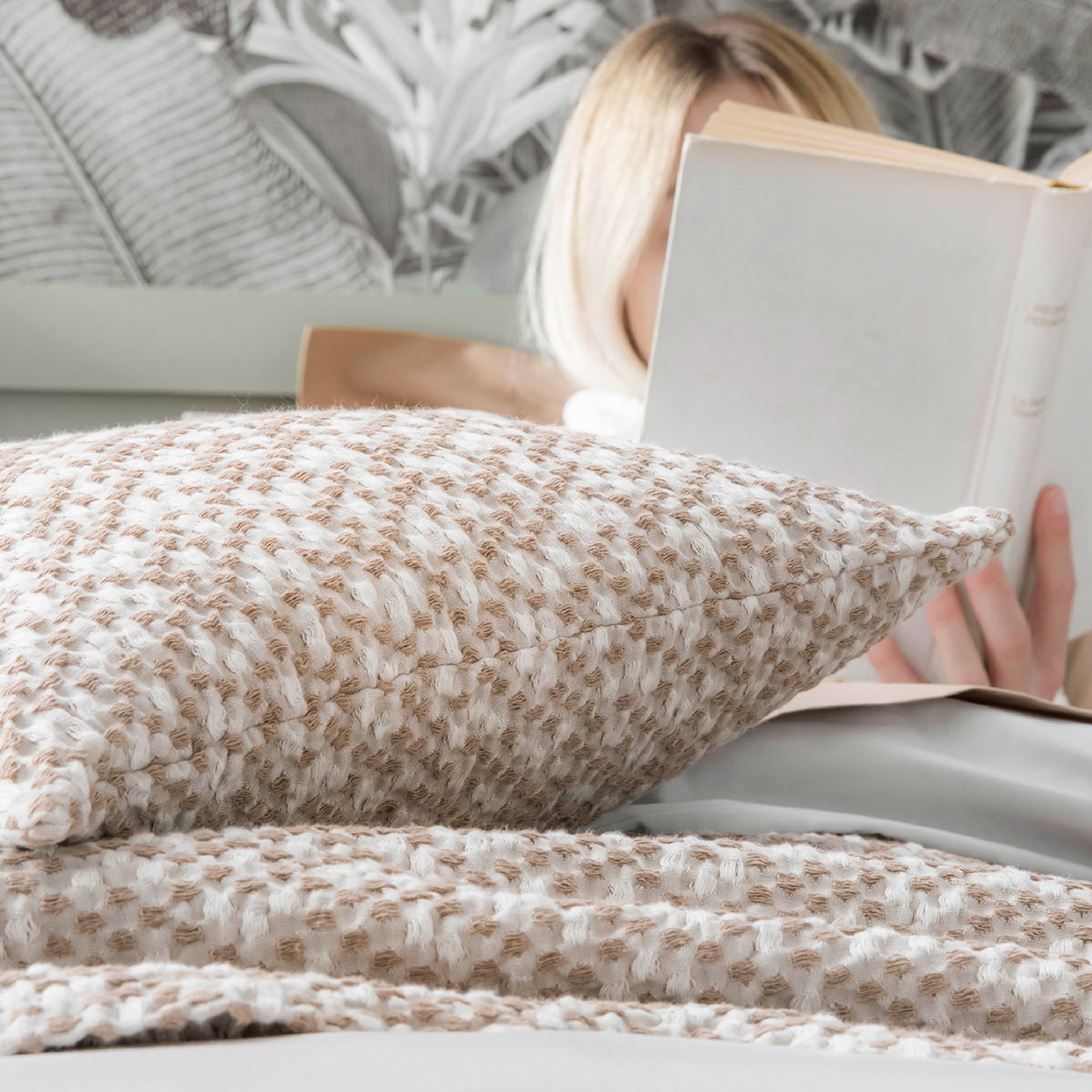 Essix Sierkussenhoes Mirage Stonewashed Katoen Pain d'Epices 40 x 60 cm