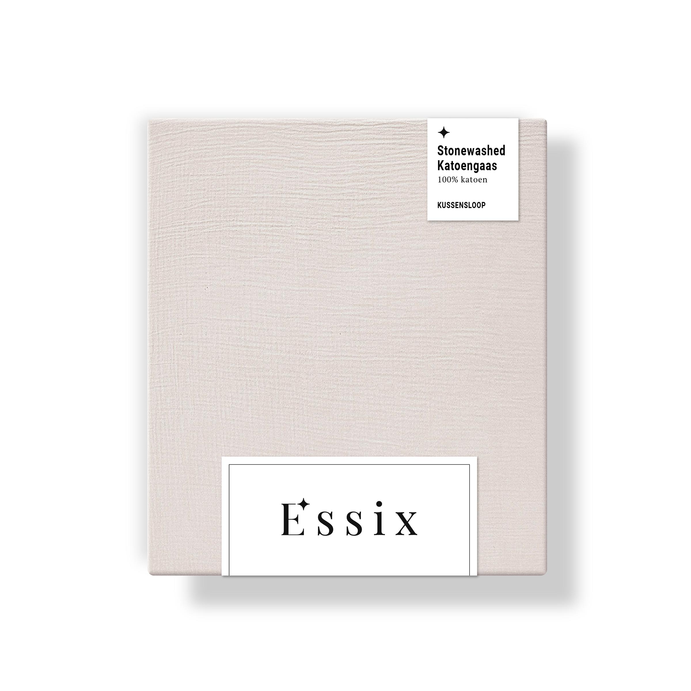 Essix Kussensloop Tendresse Stonewashed Katoengaas 145TC Greige