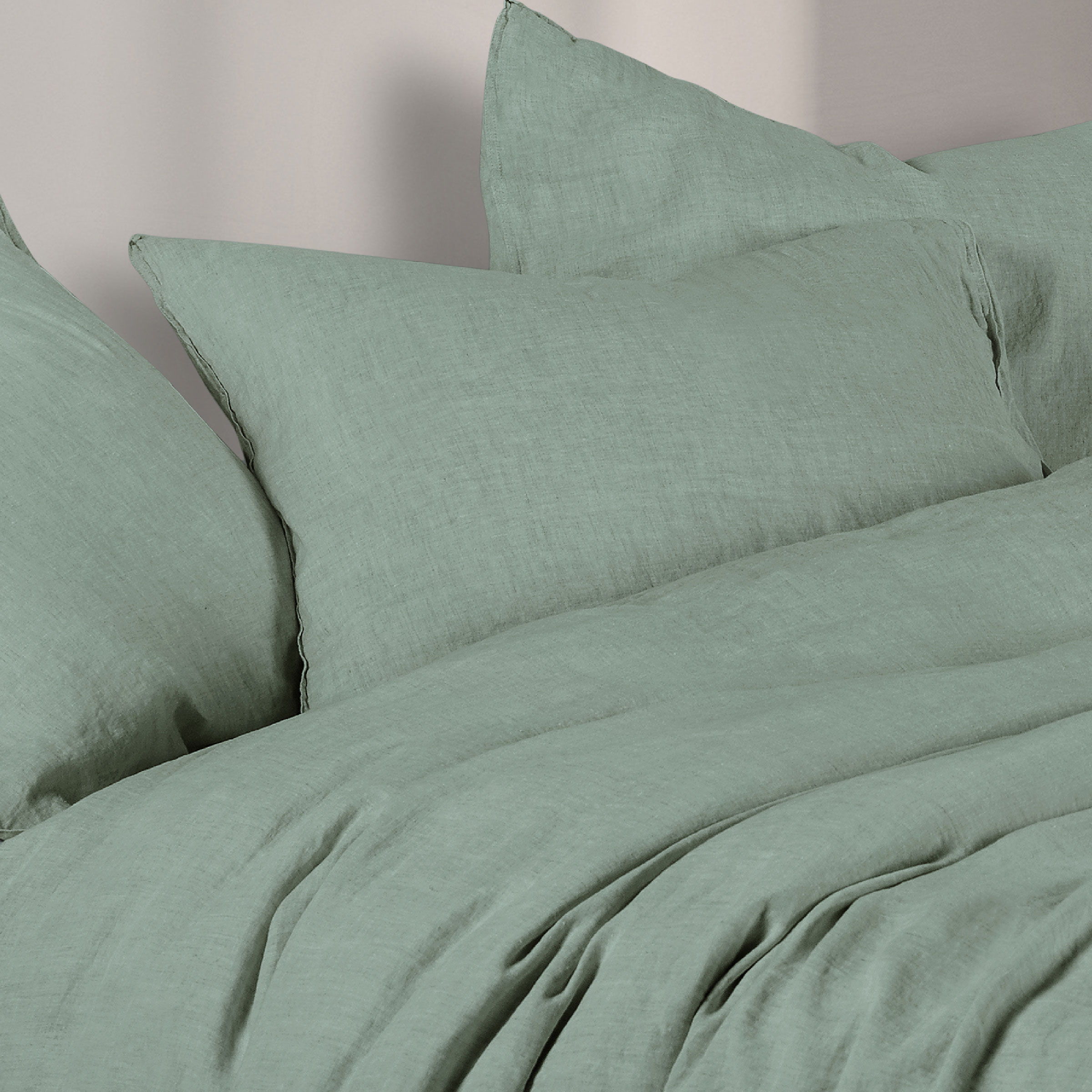 Dommelin Kussensloop Tough Stonewashed Linnen Mistgroen 60 x 70 cm