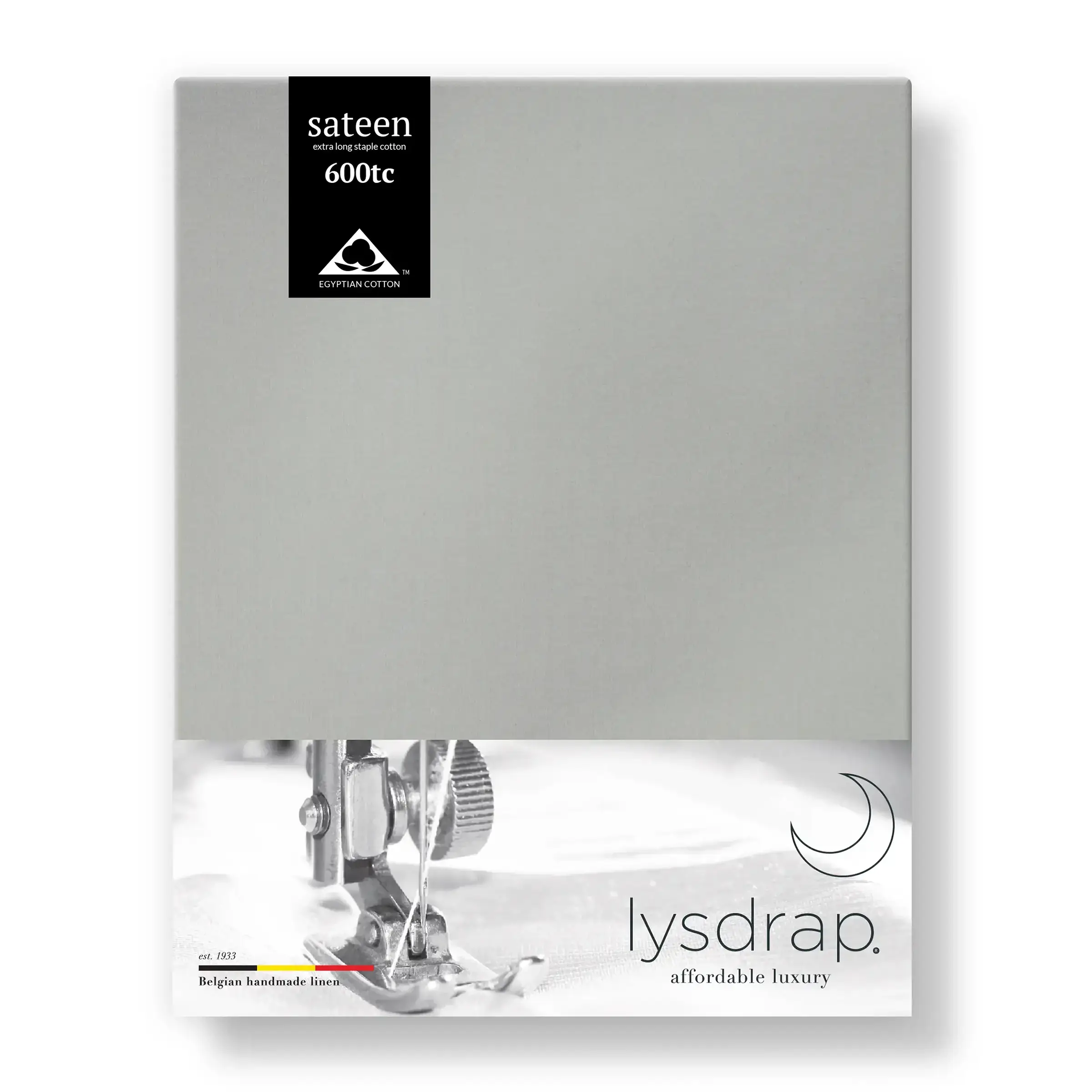 Lysdrap Topper Hoeslaken Satijn 600TC Glacier Gray