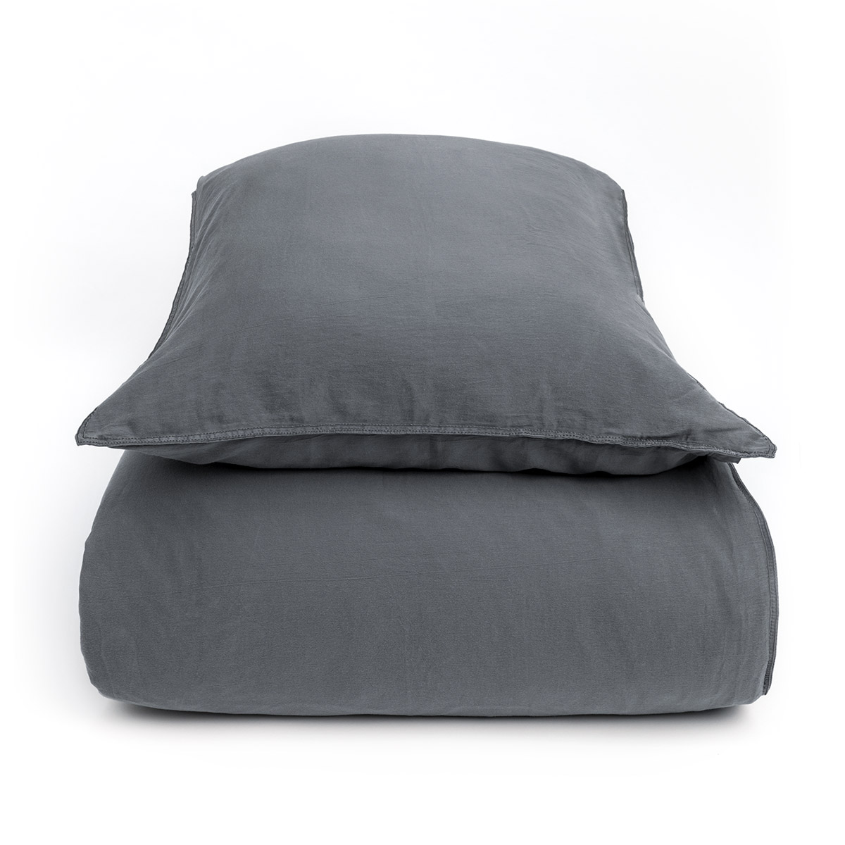 Mrs.Me Dekbedovertrekset Stilo Stonewashed Satijn 300TC Steel Grey