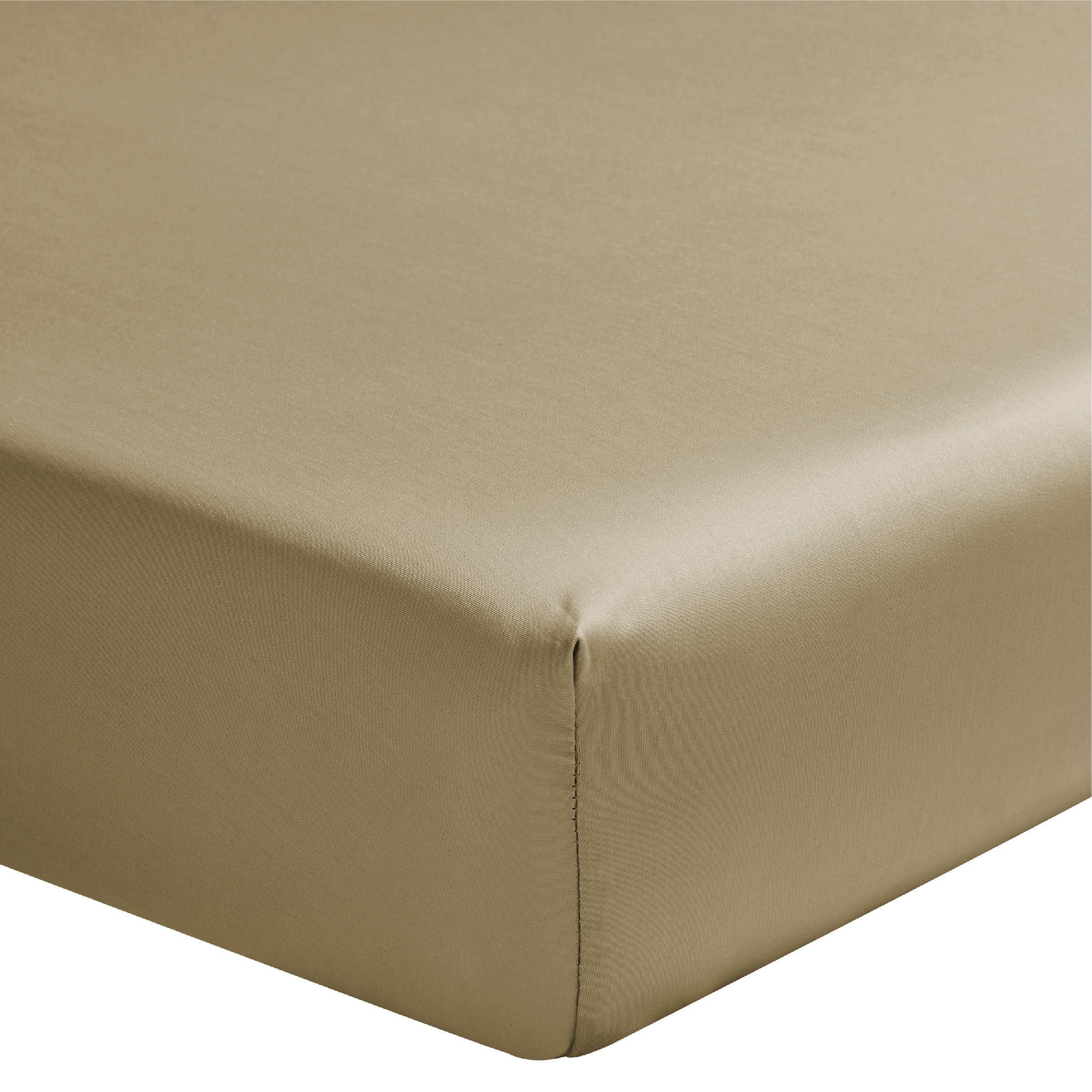 Alexandre Turpault Hoeslaken Hoge Hoek Teophile Organic Satijn 300TC Desert