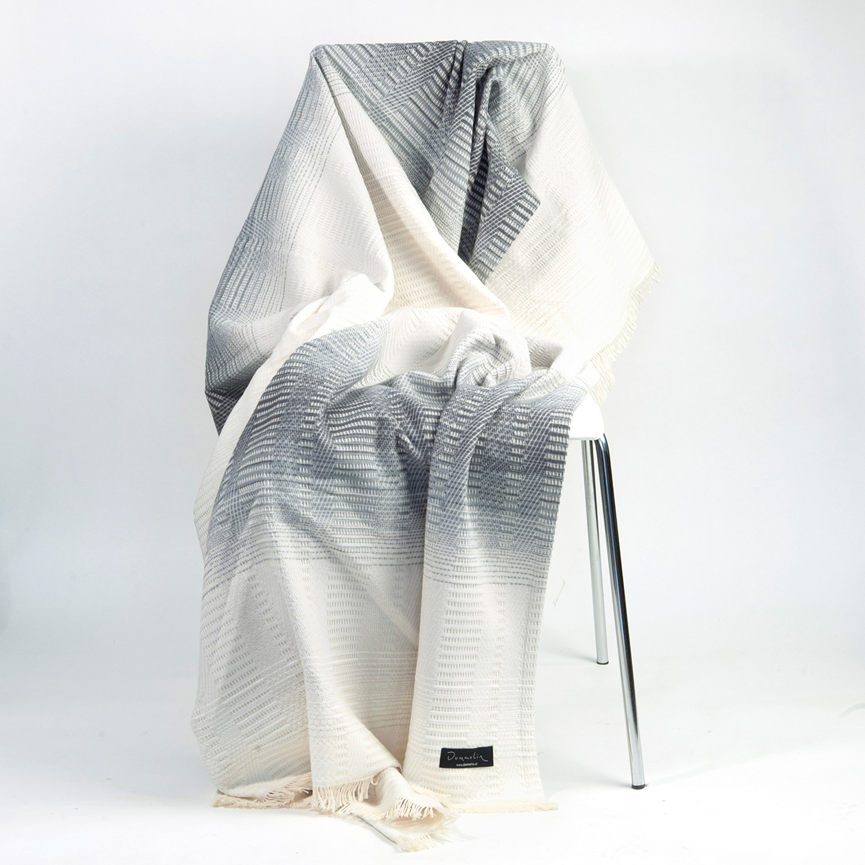 Dommelin Plaid Legend Katoen Grijs - Ecru 130 x 180 cm