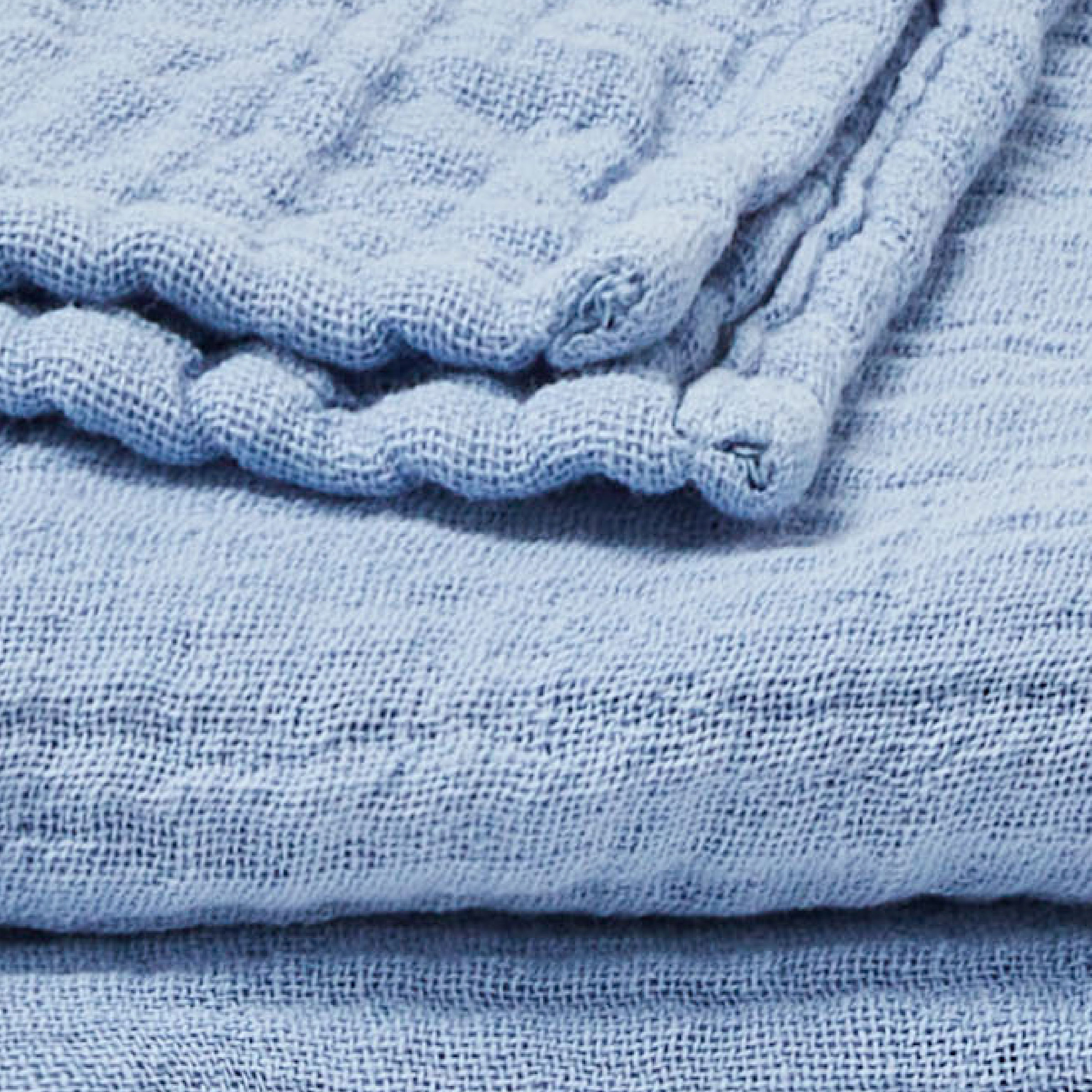 Essix Sprei Jazzy Stonewashed Katoengaas Reve Bleu 260 x 240 cm