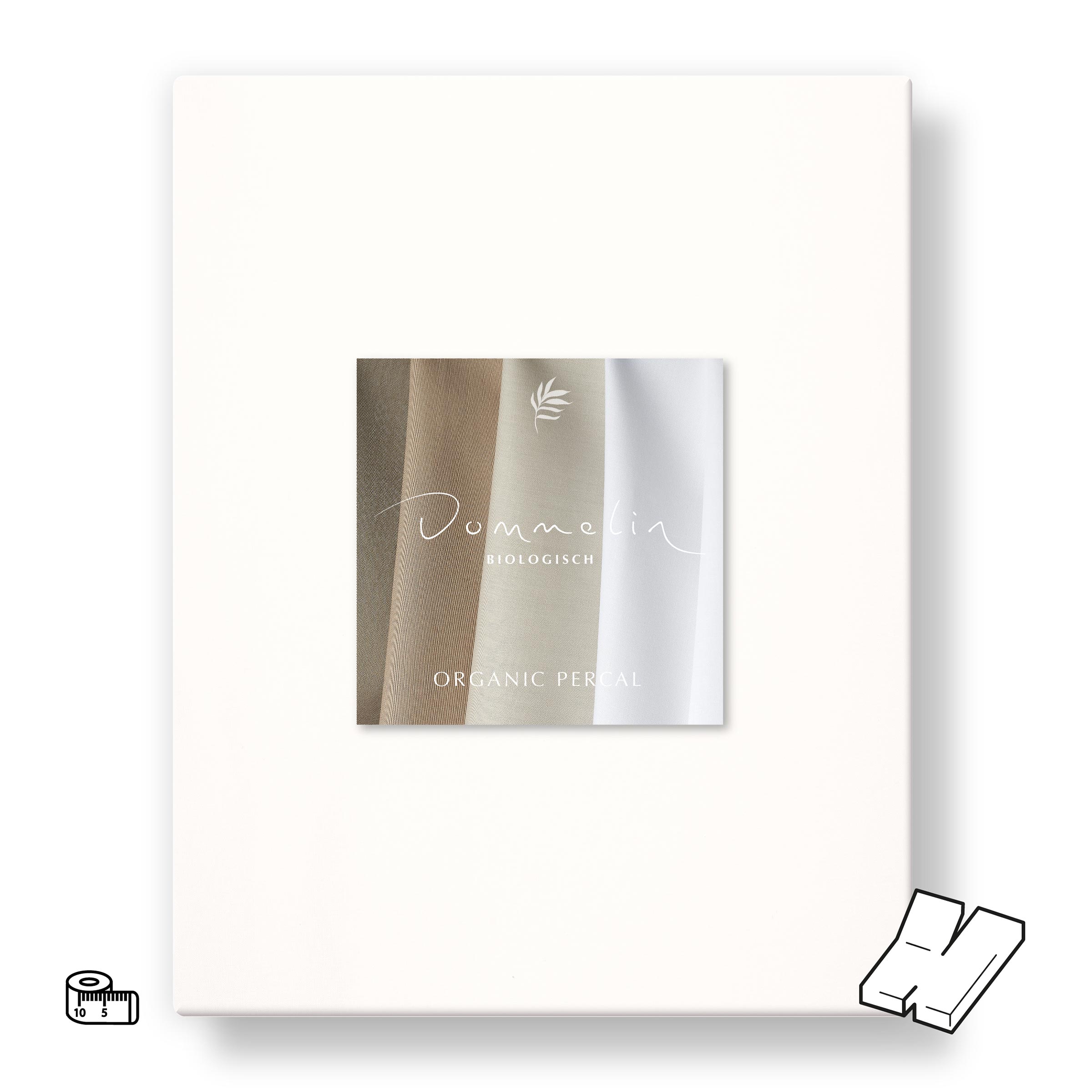 Dommelin Dubbel Split Hoeslaken op Maat Organic Percal 200TC