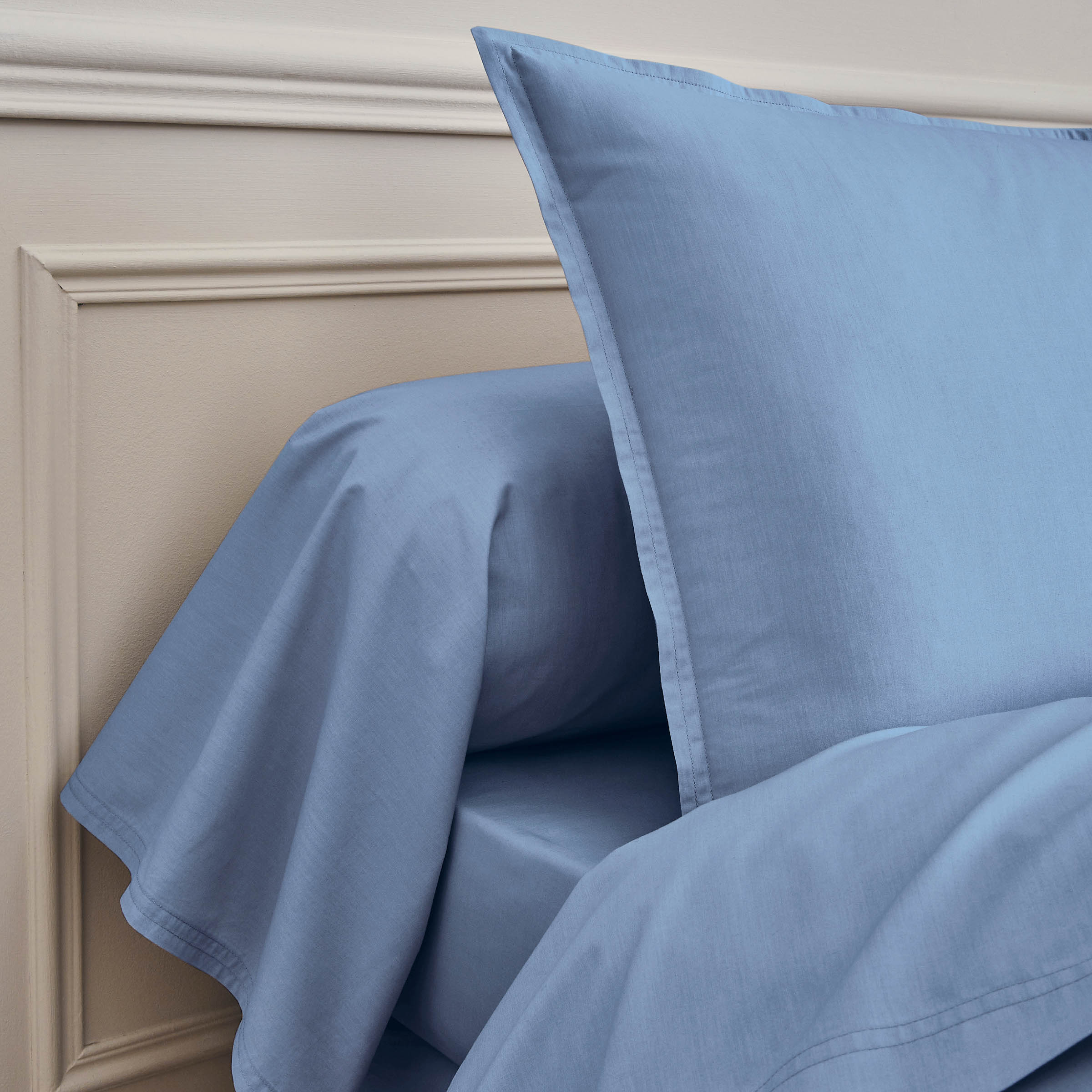 Essix Hoeslaken Premiere Percal 200TC Bleu Olympe