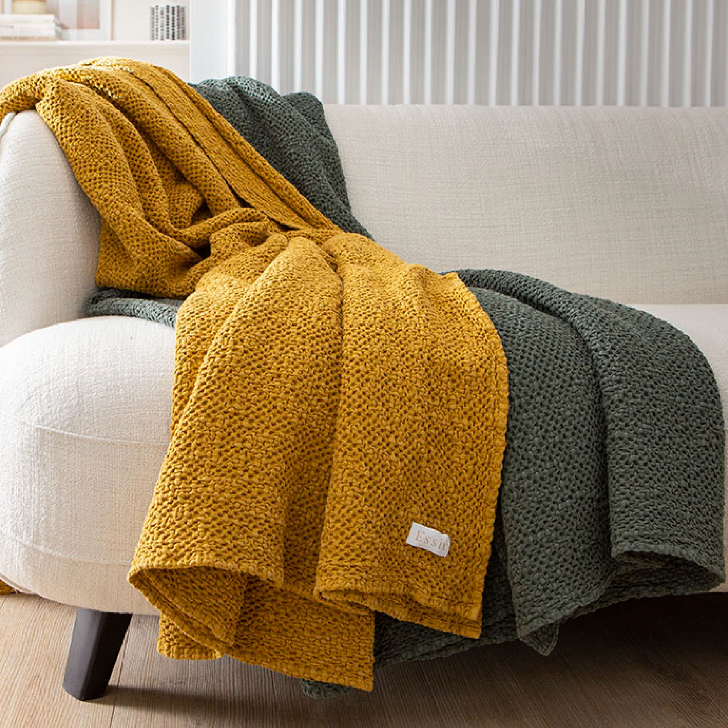 Essix Sprei Songe Stonewashed Katoen Bleu Nuit 240 x 260 cm