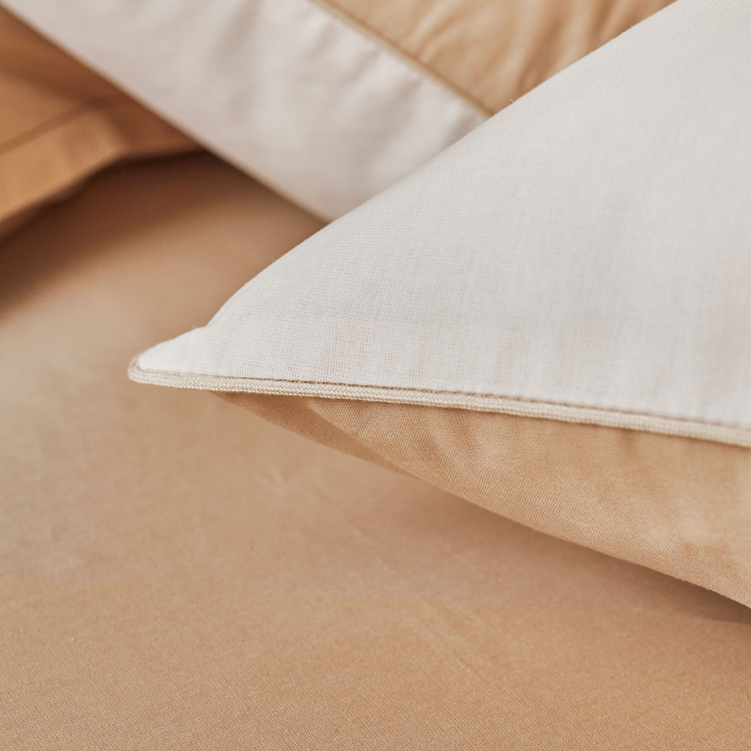 Essix Kussensloop Bons Jours Katoen 145TC Sable - Creme