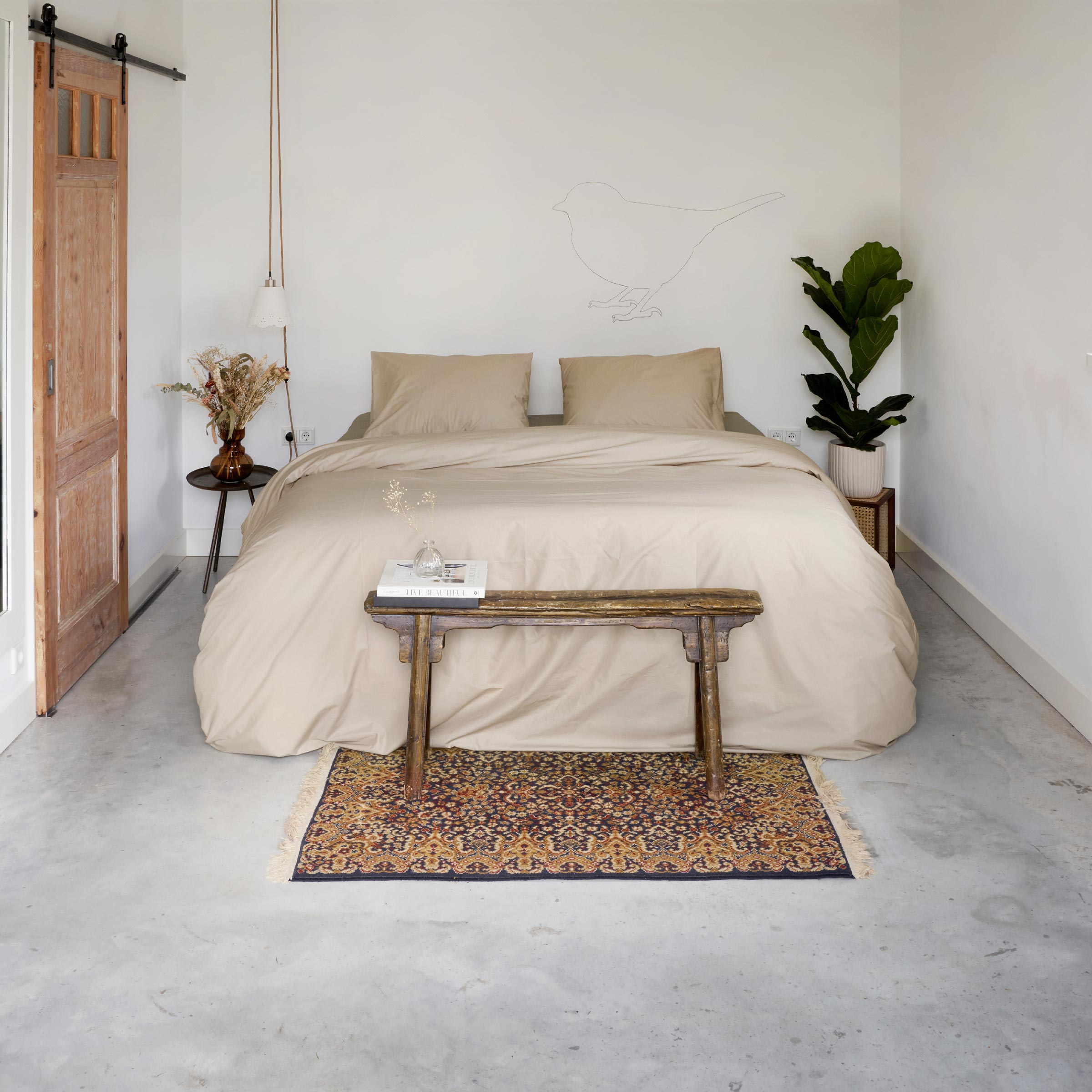 Dommelin Kussensloop Organic Percal 200TC Hazelnoot